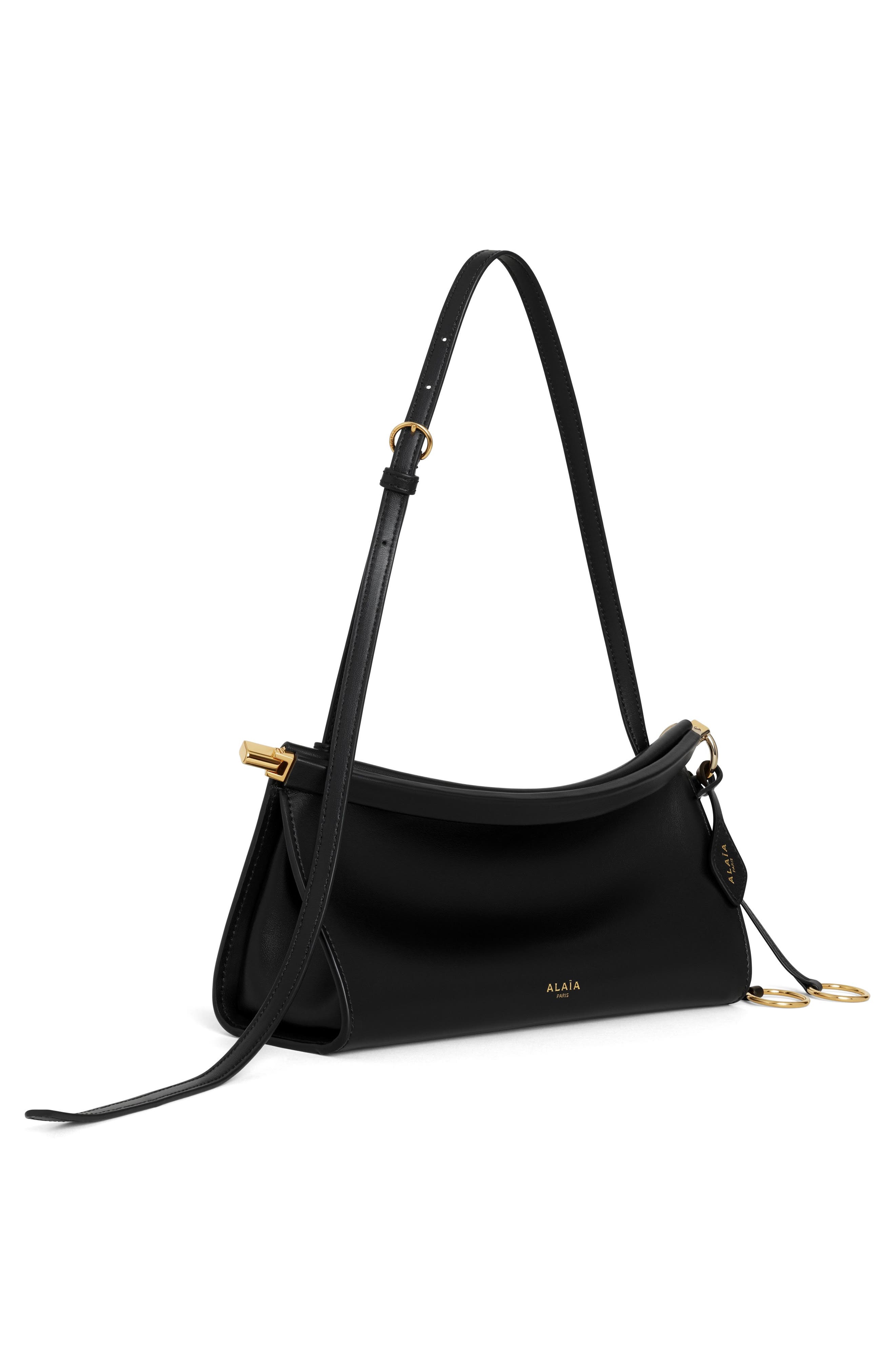 Alaïa Small Le Click East/West Leather Shoulder Bag in Noir at Nordstrom - 5