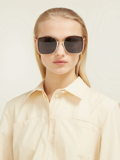 FENDI F is Fendi FF-logo square-frame sunglasses outlook