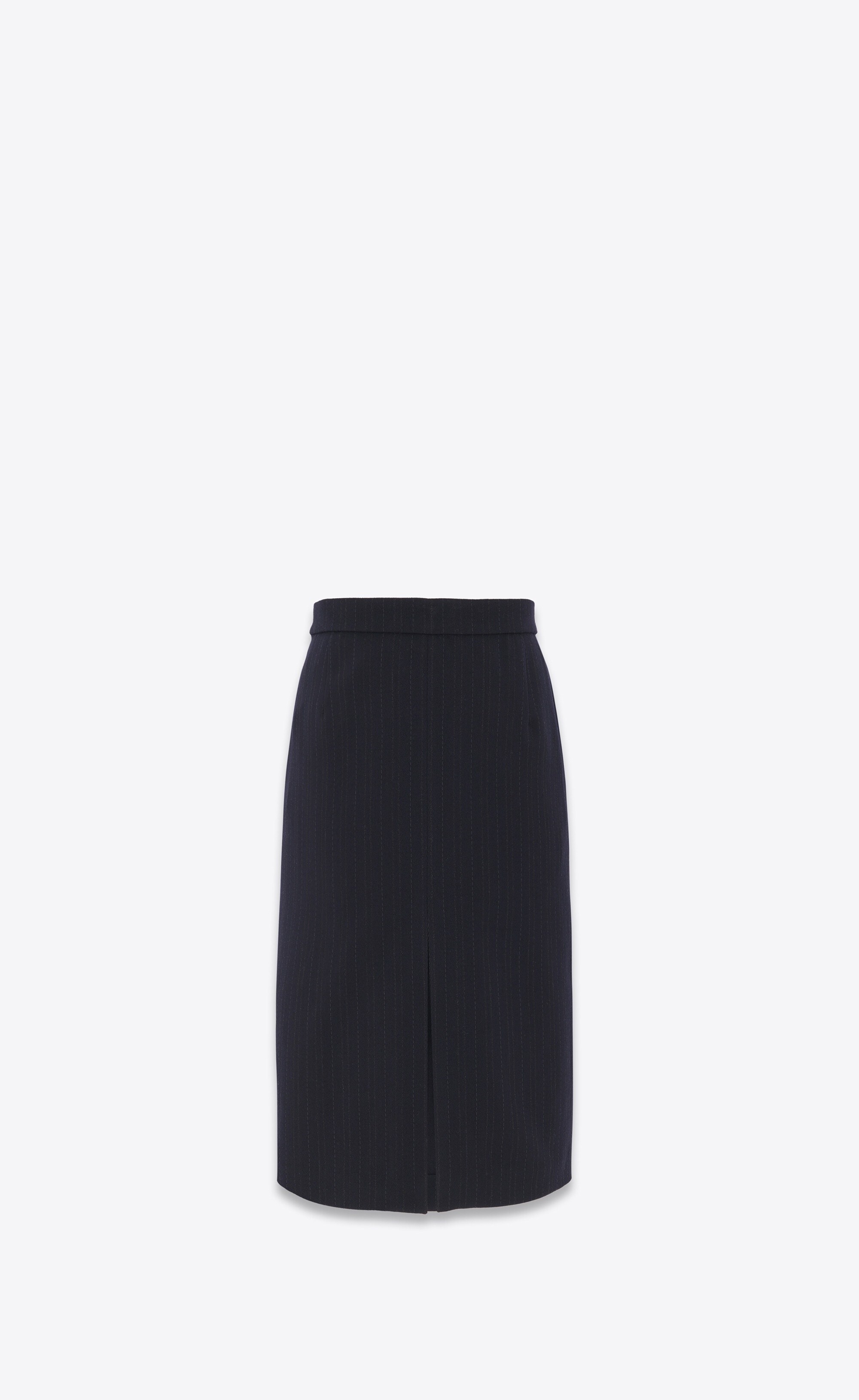 pencil skirt in striped wool - 1