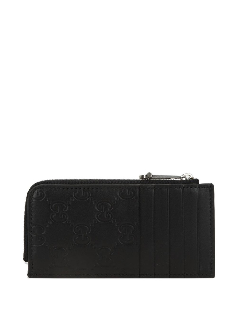 GUCCI logo-pattern ziped wallet outlook