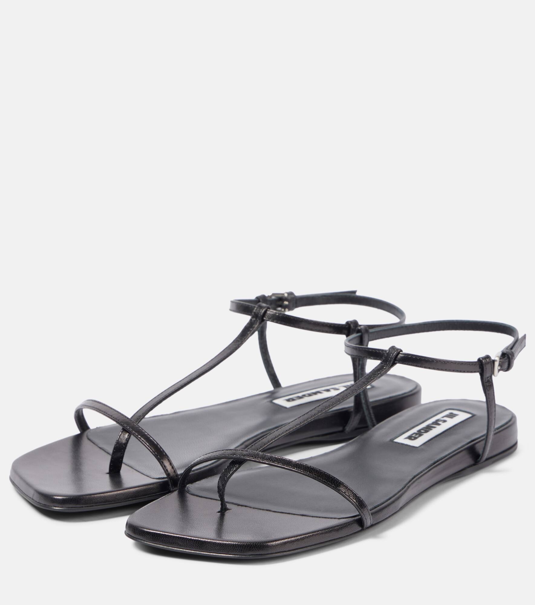 Leather thong sandals - 4
