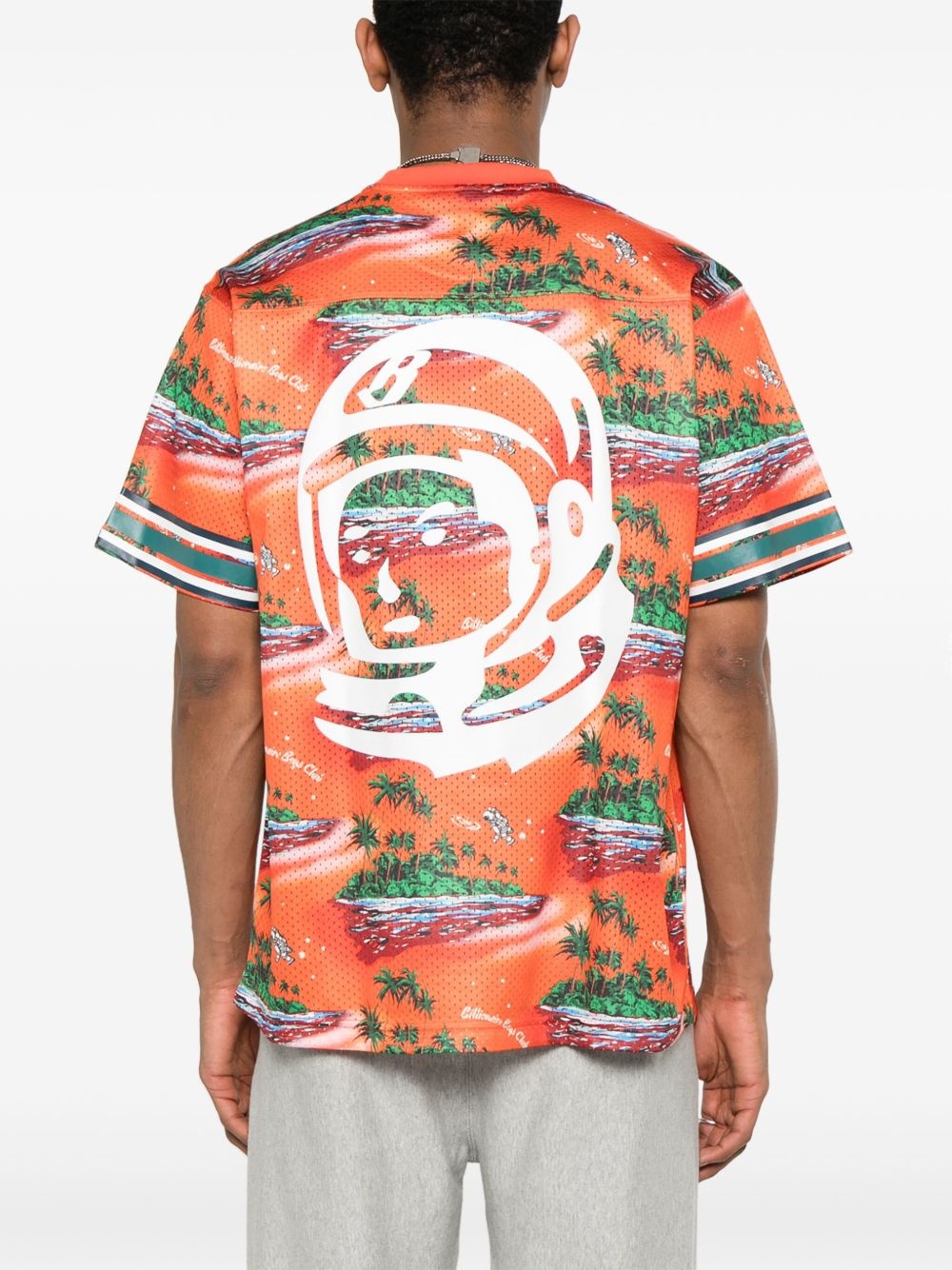 Tropical Island-print football T-shirt - 3