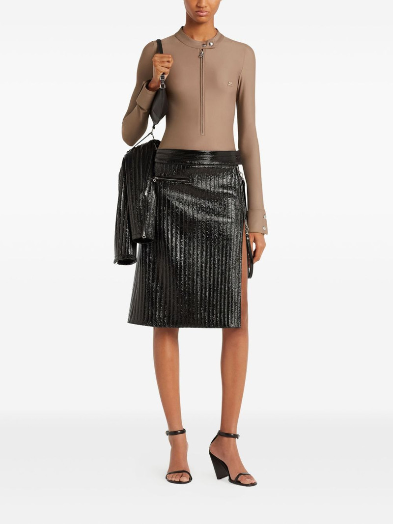 courrèges zip-front long-sleeve bodysuit outlook