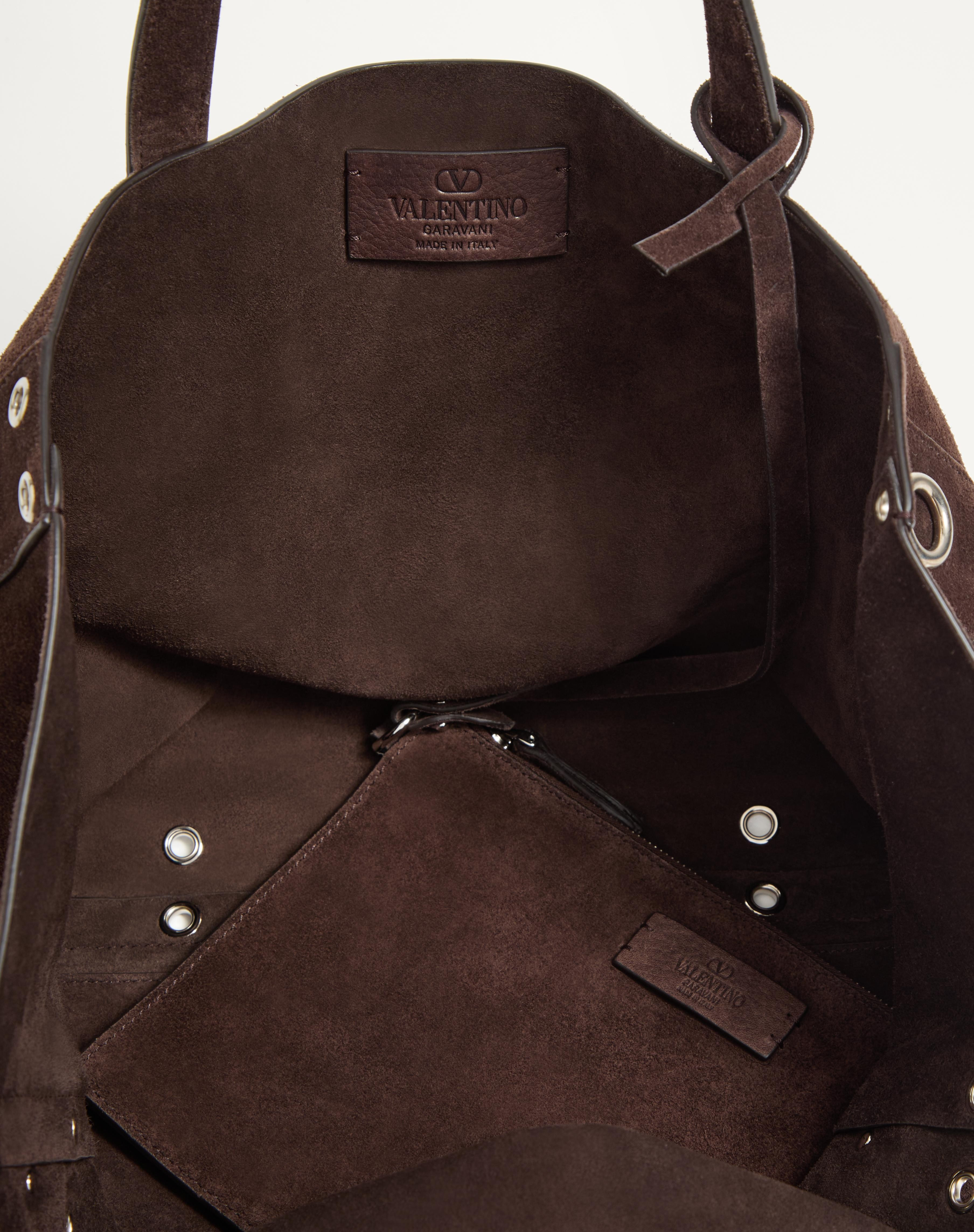 VALENTINO GARAVANI MEDIUM NELLCÔTE SUEDE SHOPPING BAG - 6