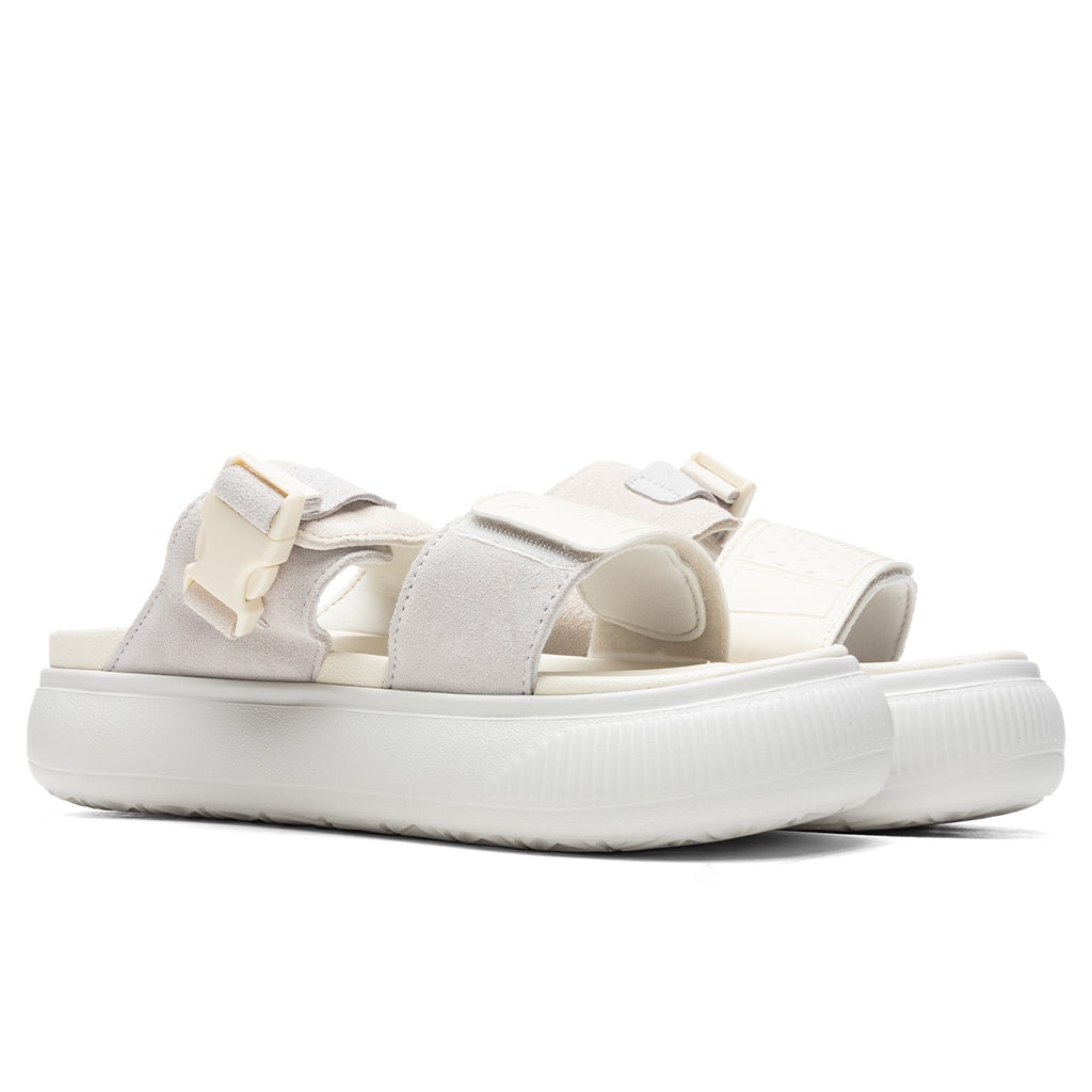 PUMA WOMEN'S SUEDE MAYU SANDAL - NIMBUS CLOUD/PRISTINE - 3