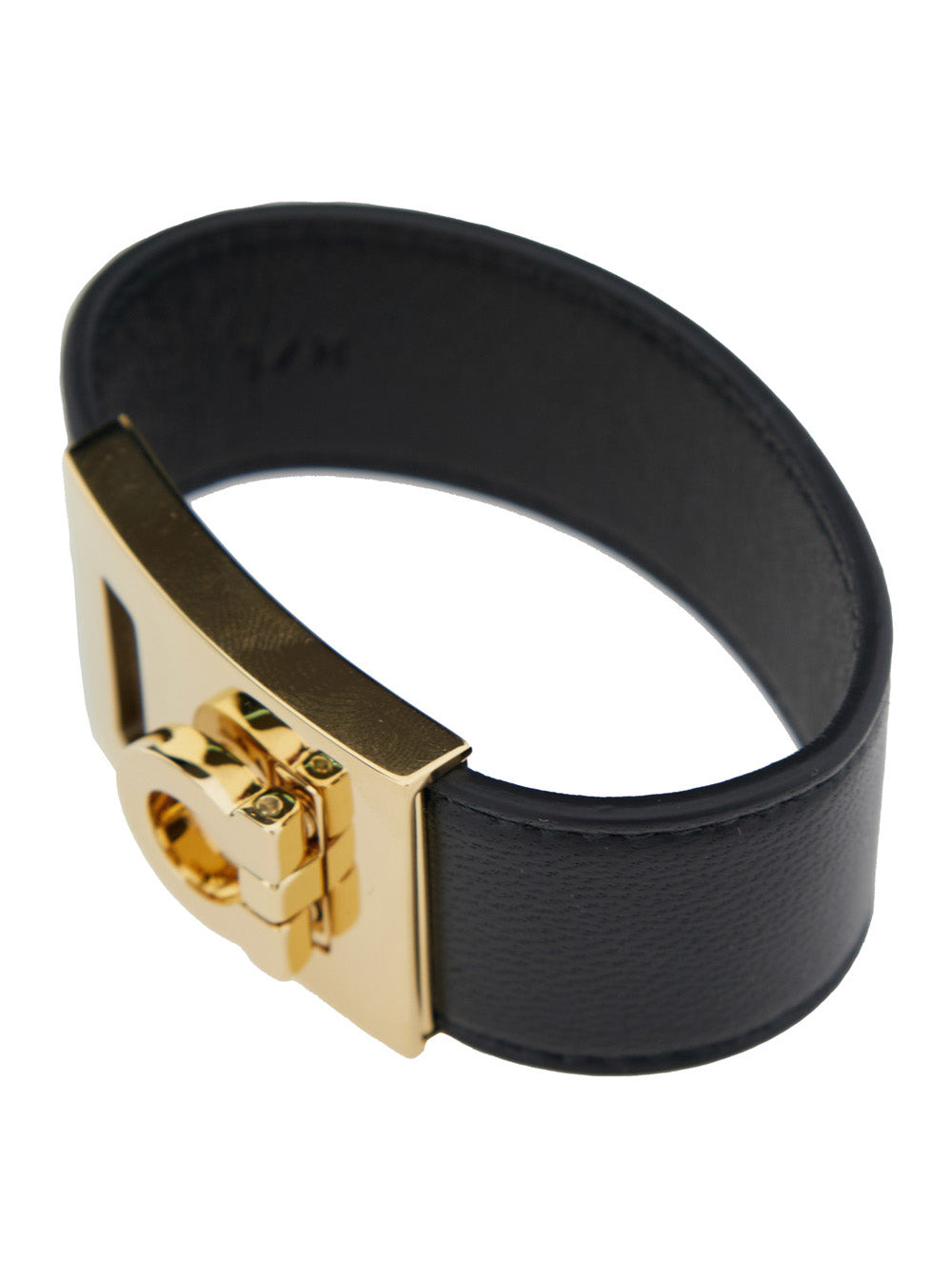 Ferragamo Women 'Hug' Black Bracelet With Gancini Detail In Smooth Leather Woman - 2