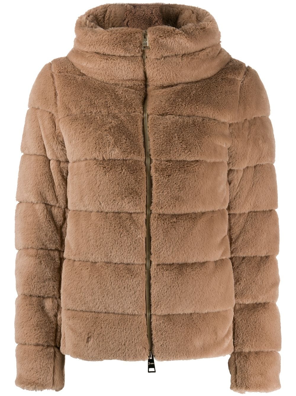 faux-fur padded jacket - 1