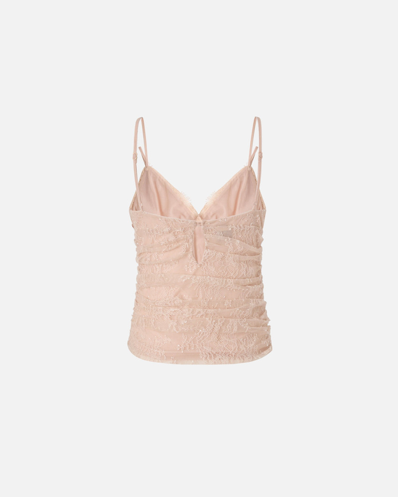 PINKO FLORAL LACE TOP WITH SHOULDER STRAPS outlook
