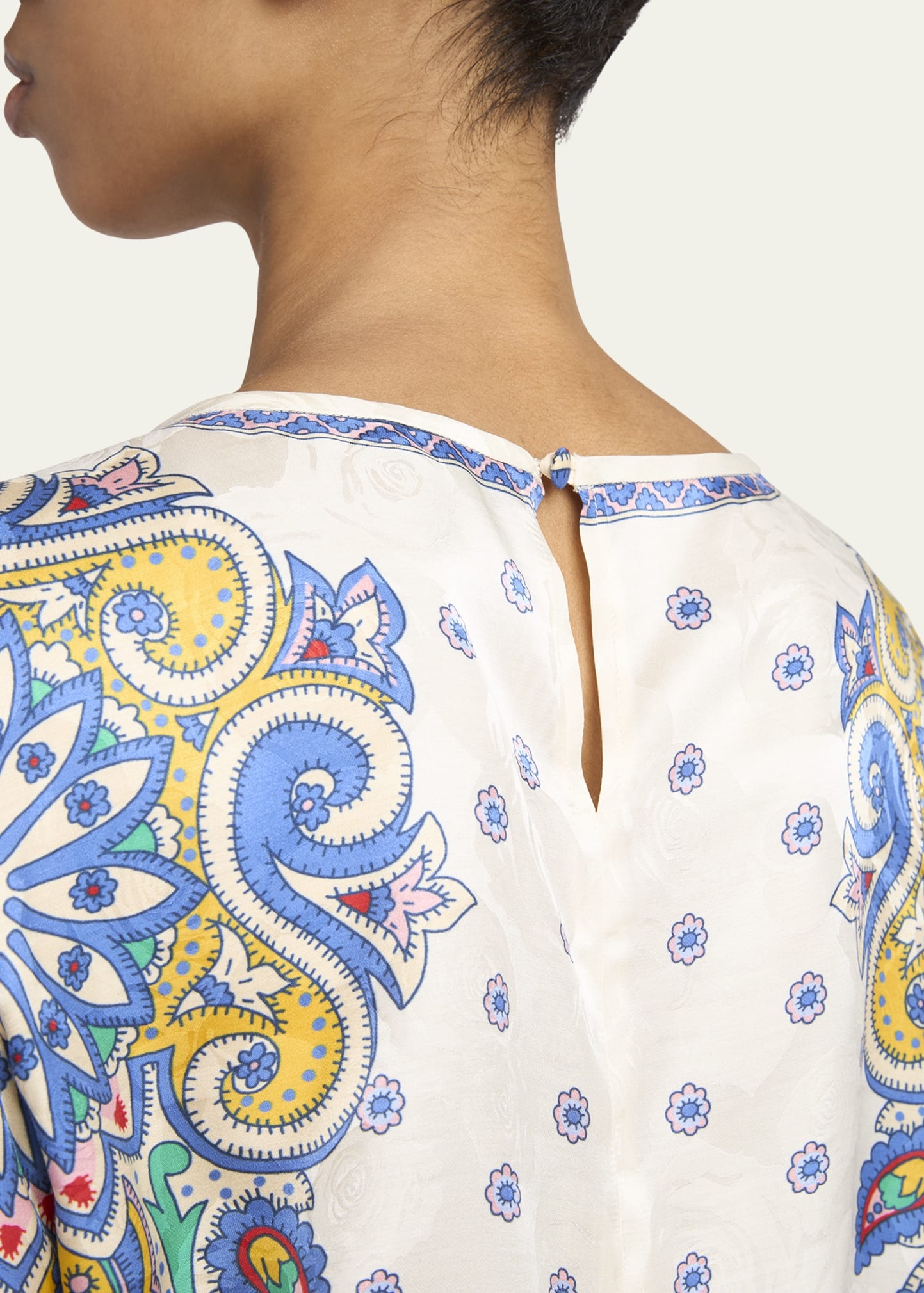Short-Sleeve Paisley-Print Top - 5