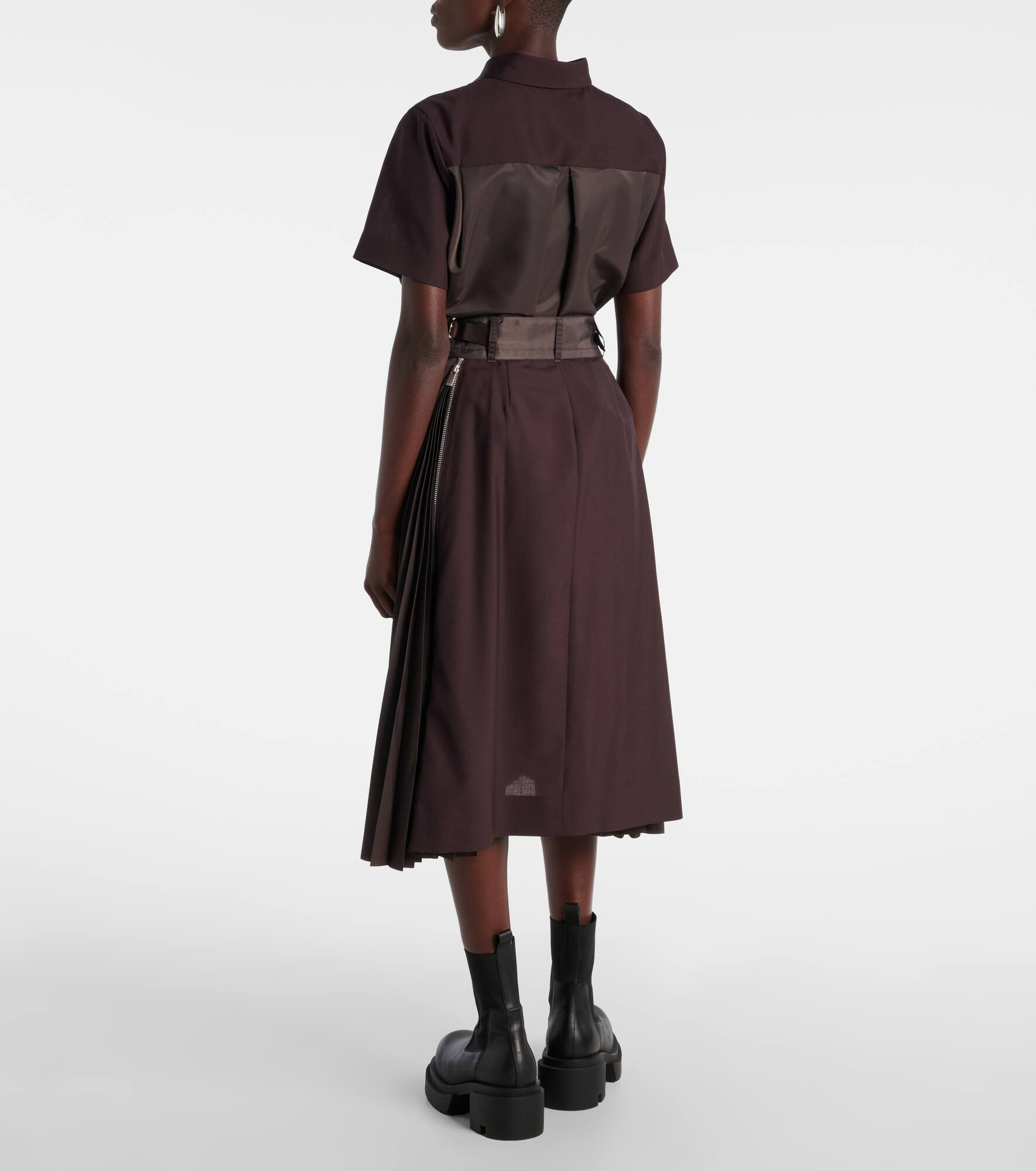 Pleated midi skirt - 3