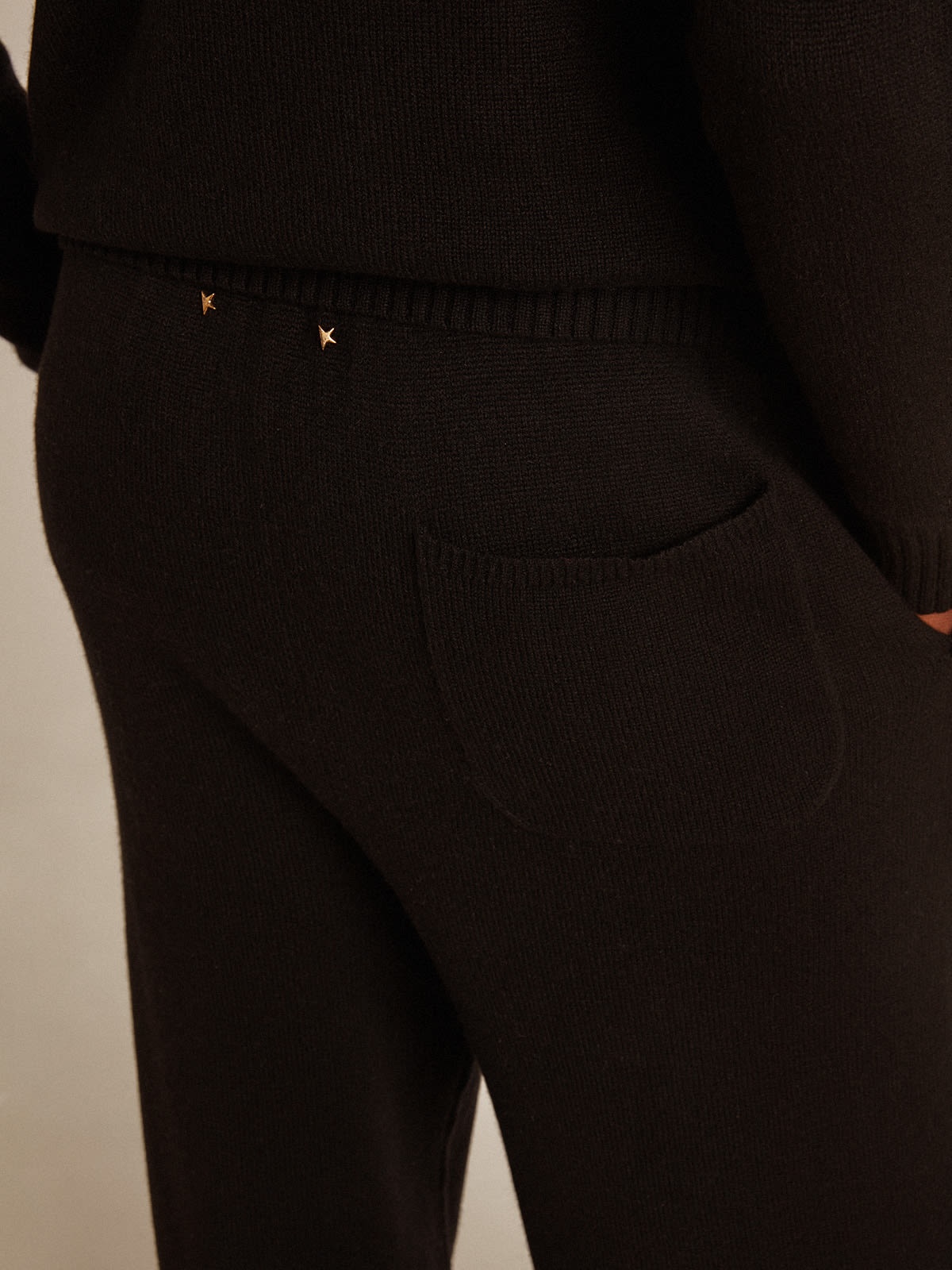 Men’s black cashmere blend joggers - 5