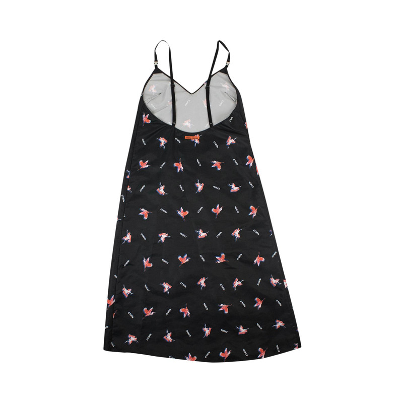 Heron Preston Heron Preston Printed Long Slip Dress 'Grey' outlook