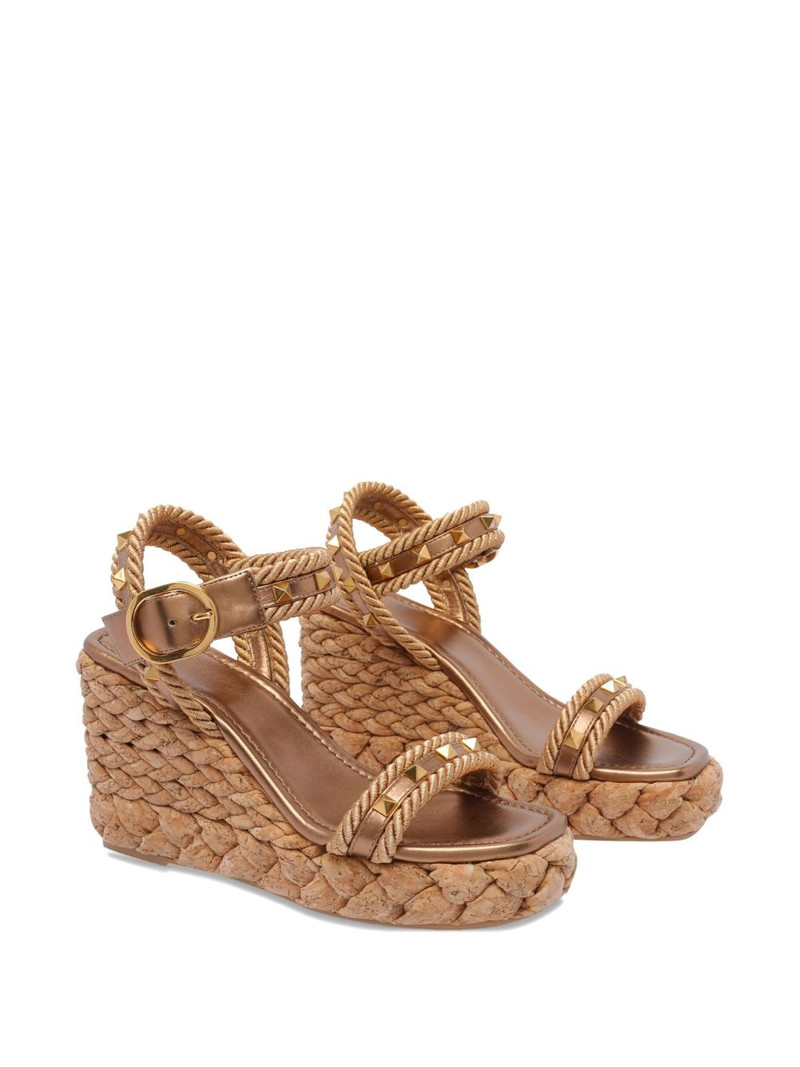 Valentino 100mm leather sandals outlook