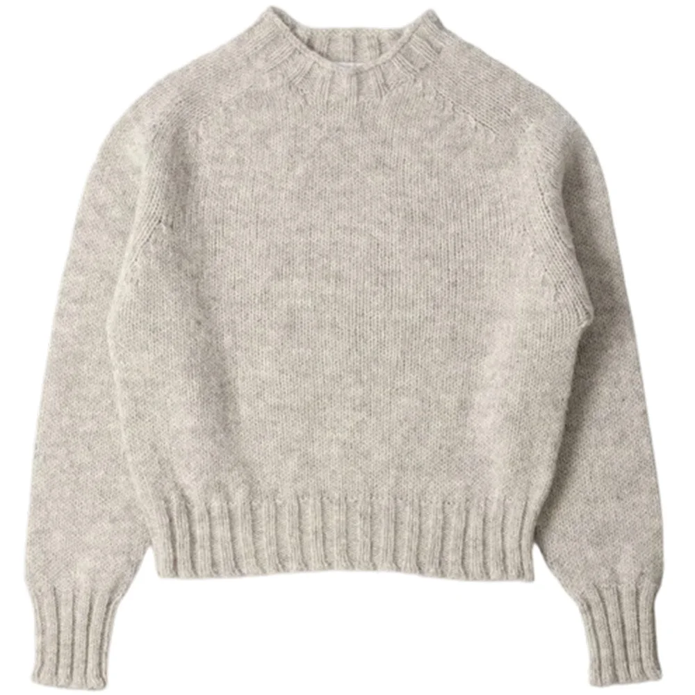 Margaret Howell | MHL. Chunky Seamless Crew Neck Rustic Wool 'Natural' - 1