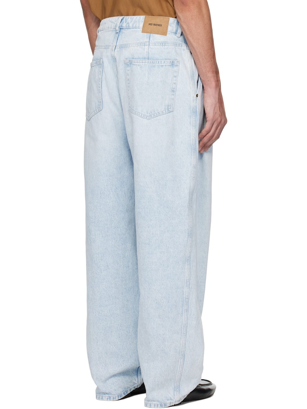 Blue Pleated Jeans - 3