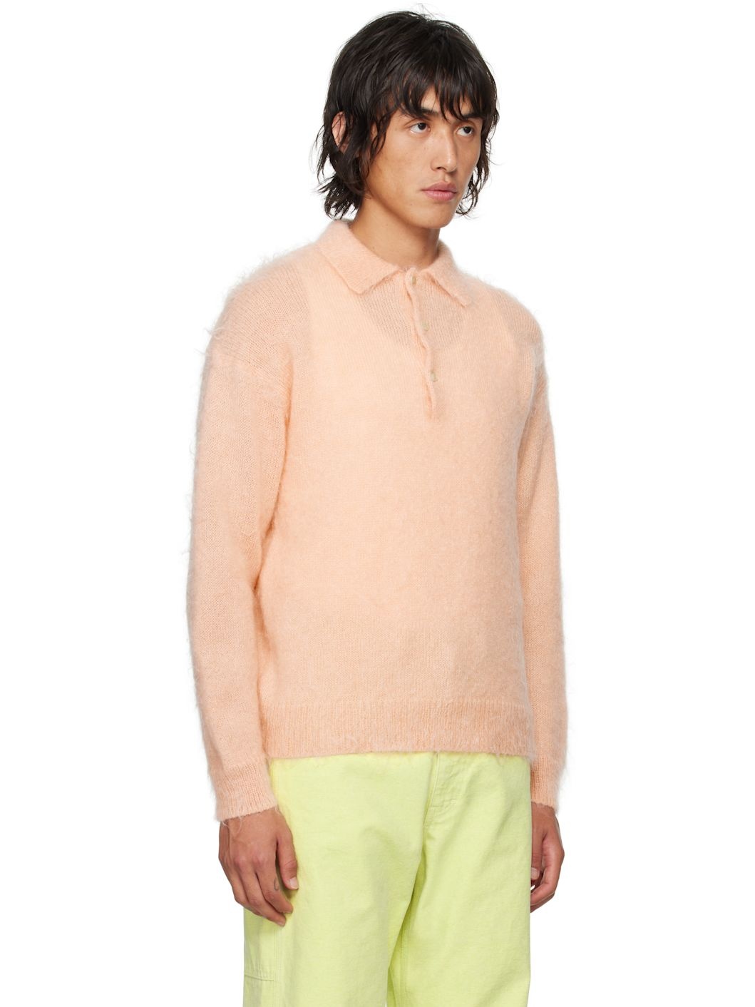 Pink Super Kid Mohair Polo - 2