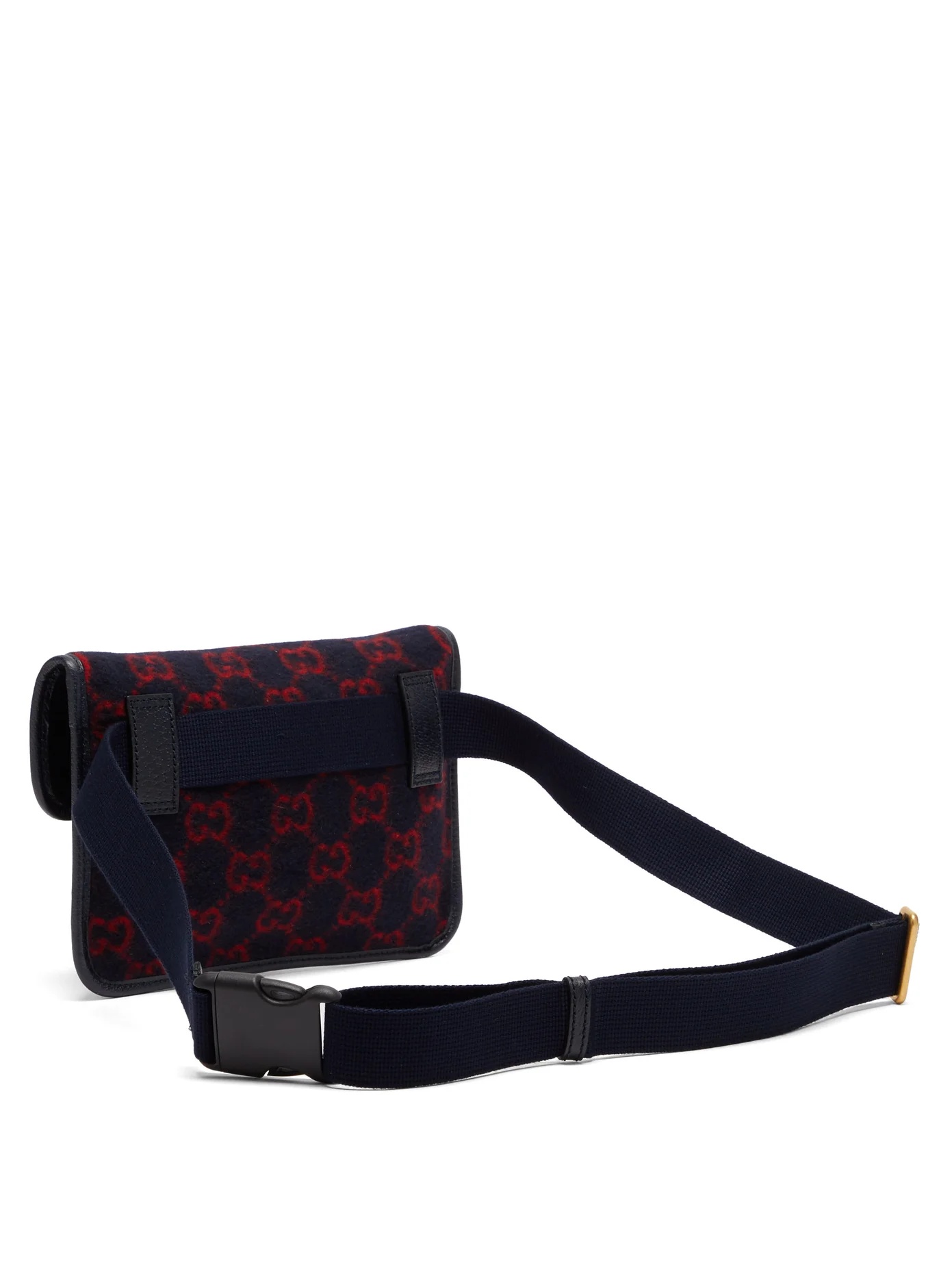 GG monogram wool belt bag - 4