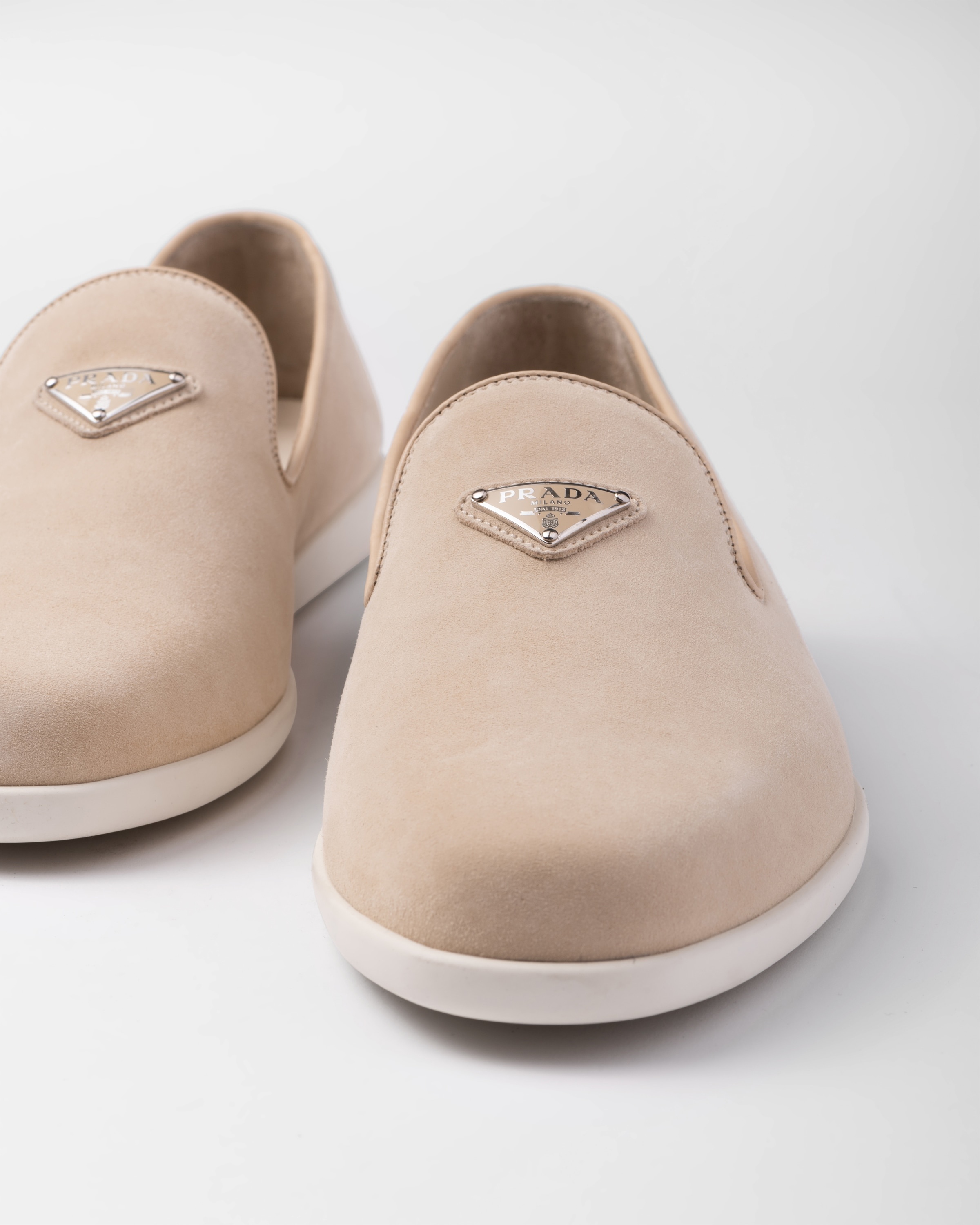 Suede calf leather slip-ons - 6