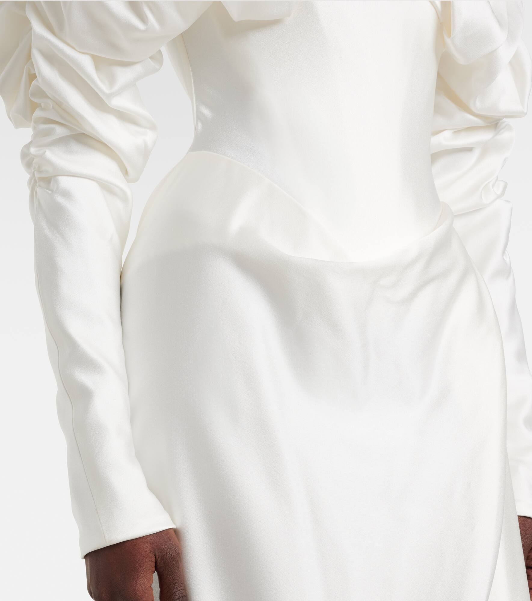 Bridal Ember off-shoulder satin corset gown - 5