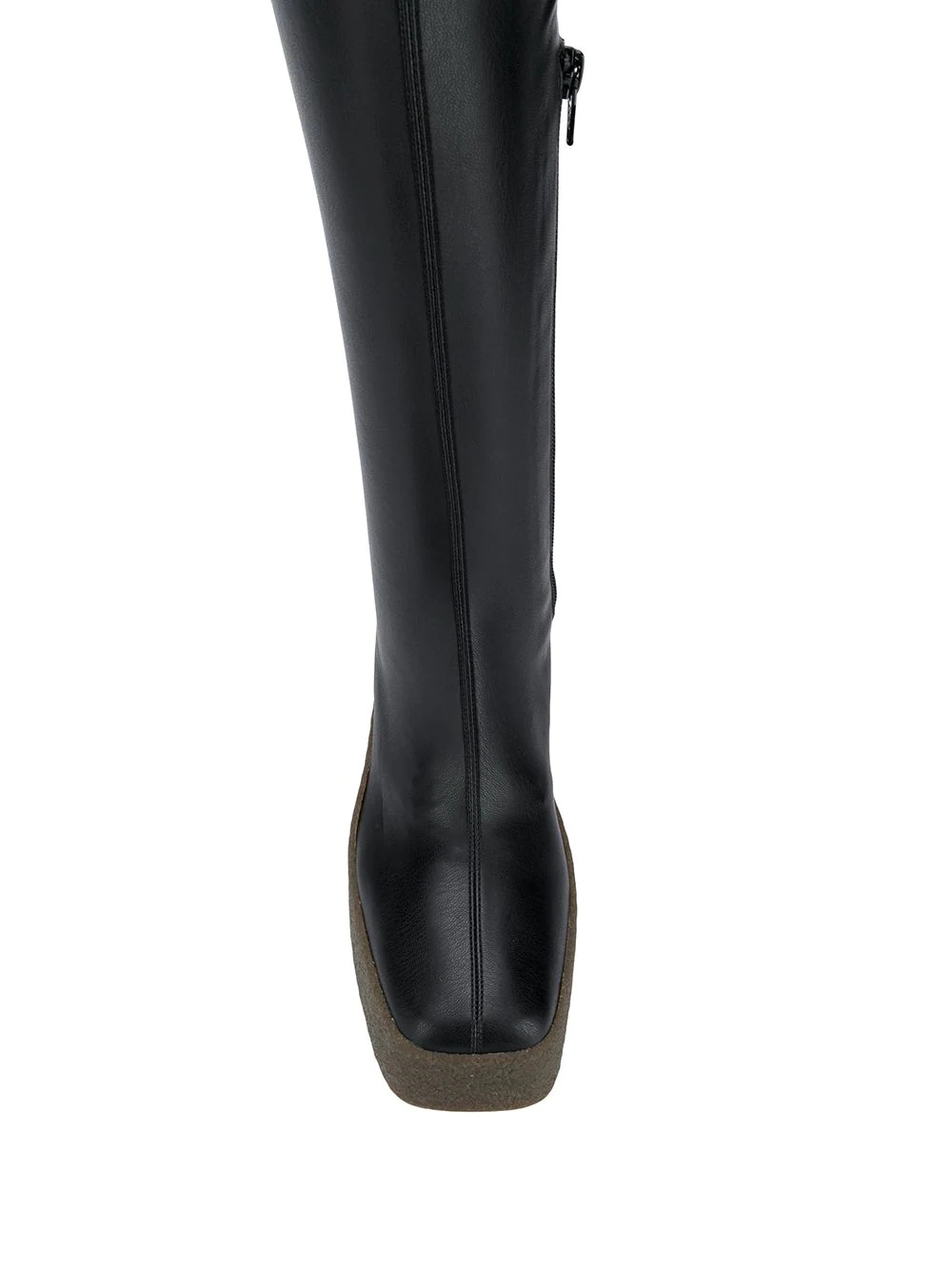 platform thigh-high boots - 4
