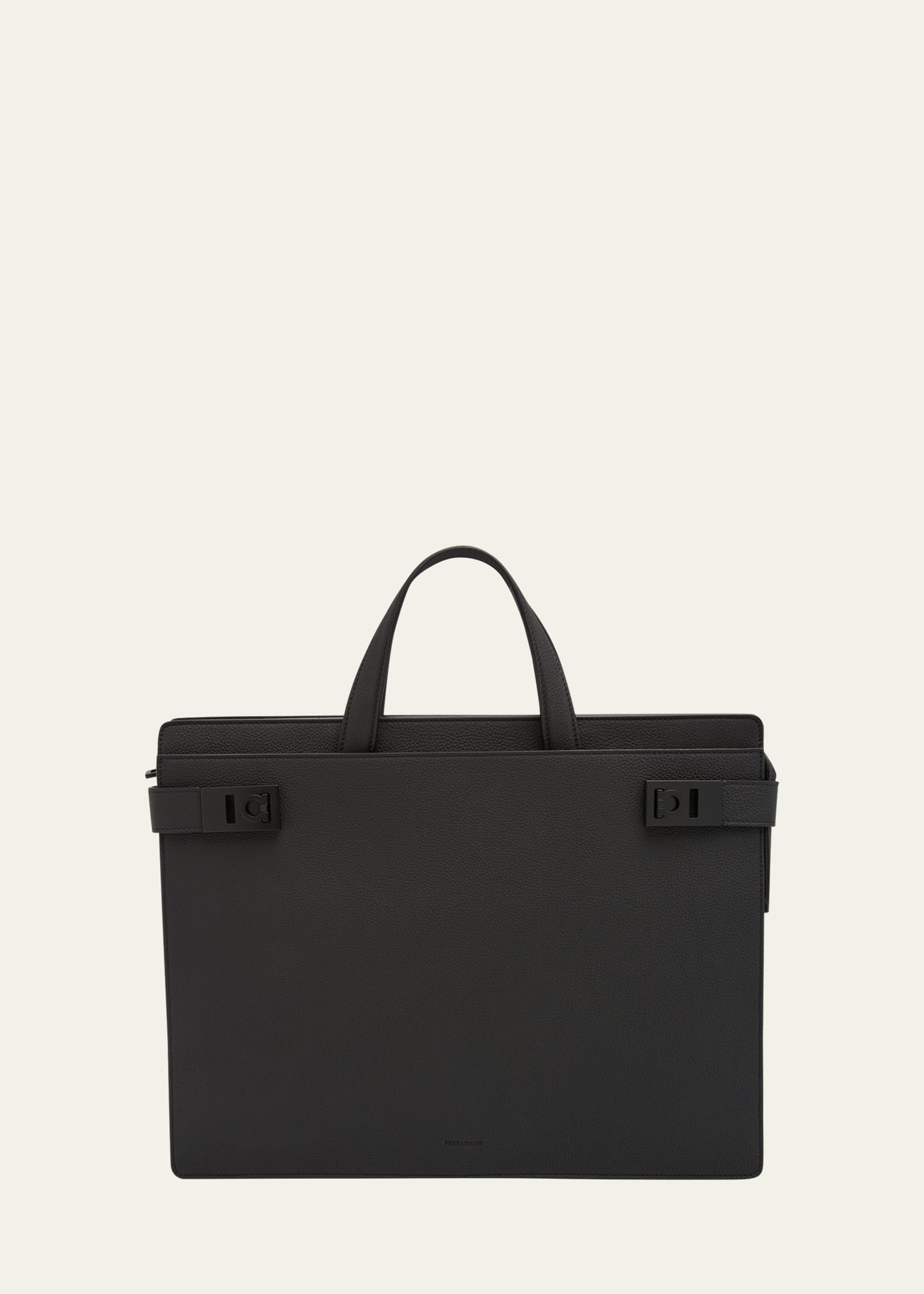 Men's Medium Leather Briefcase - 1