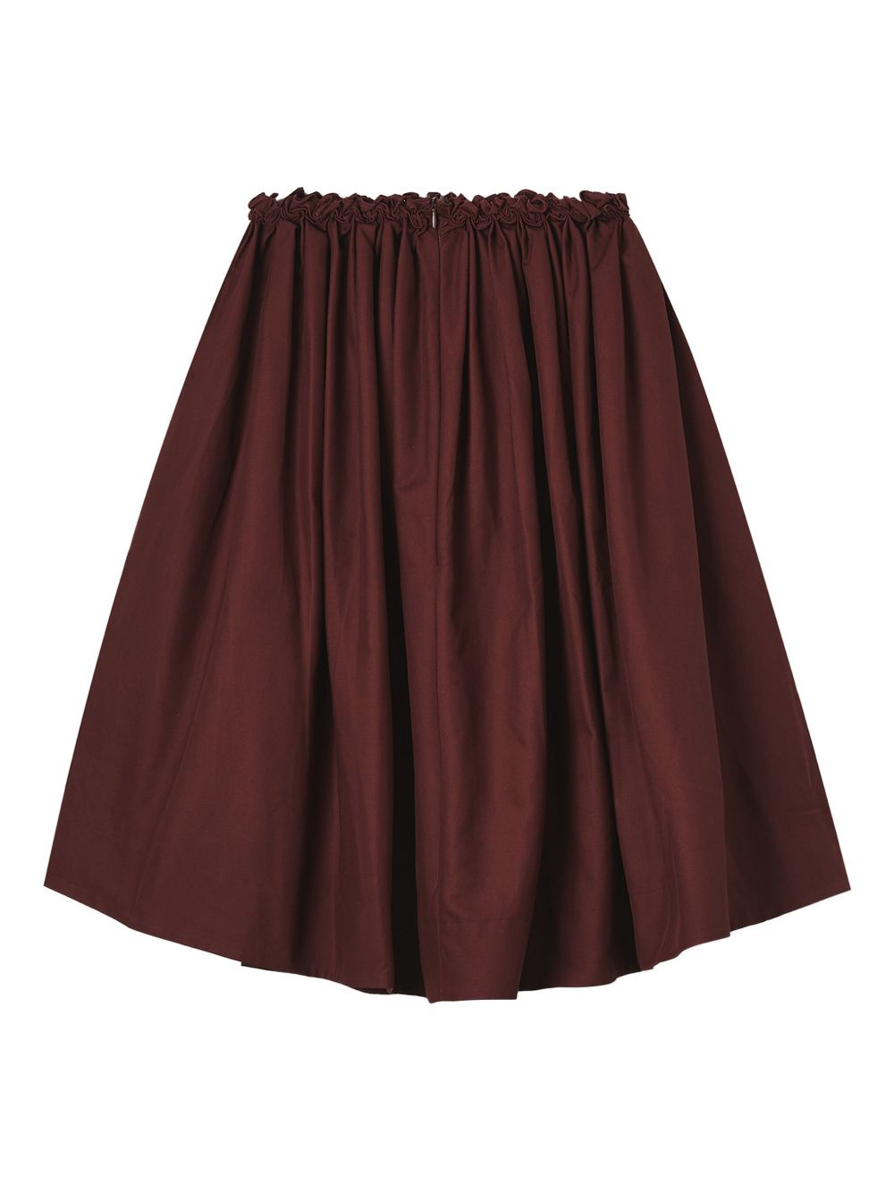 elastic-waistband gathered A-line skirt - 2