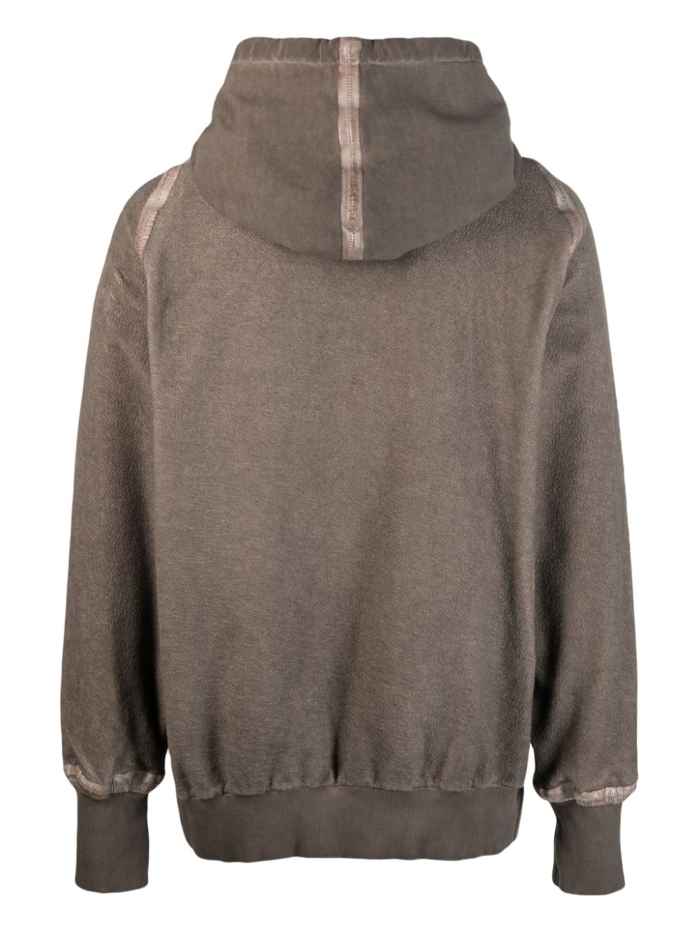distressed-finish hoodie - 2