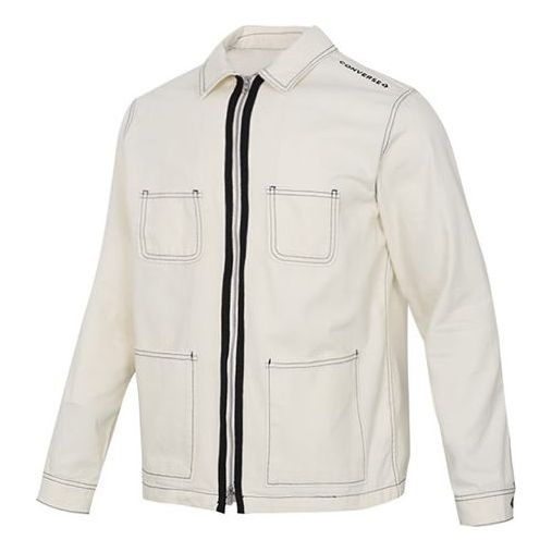 Converse Pocket Woven Long Sleeves Jacket 'White' 10020896-A04 - 1