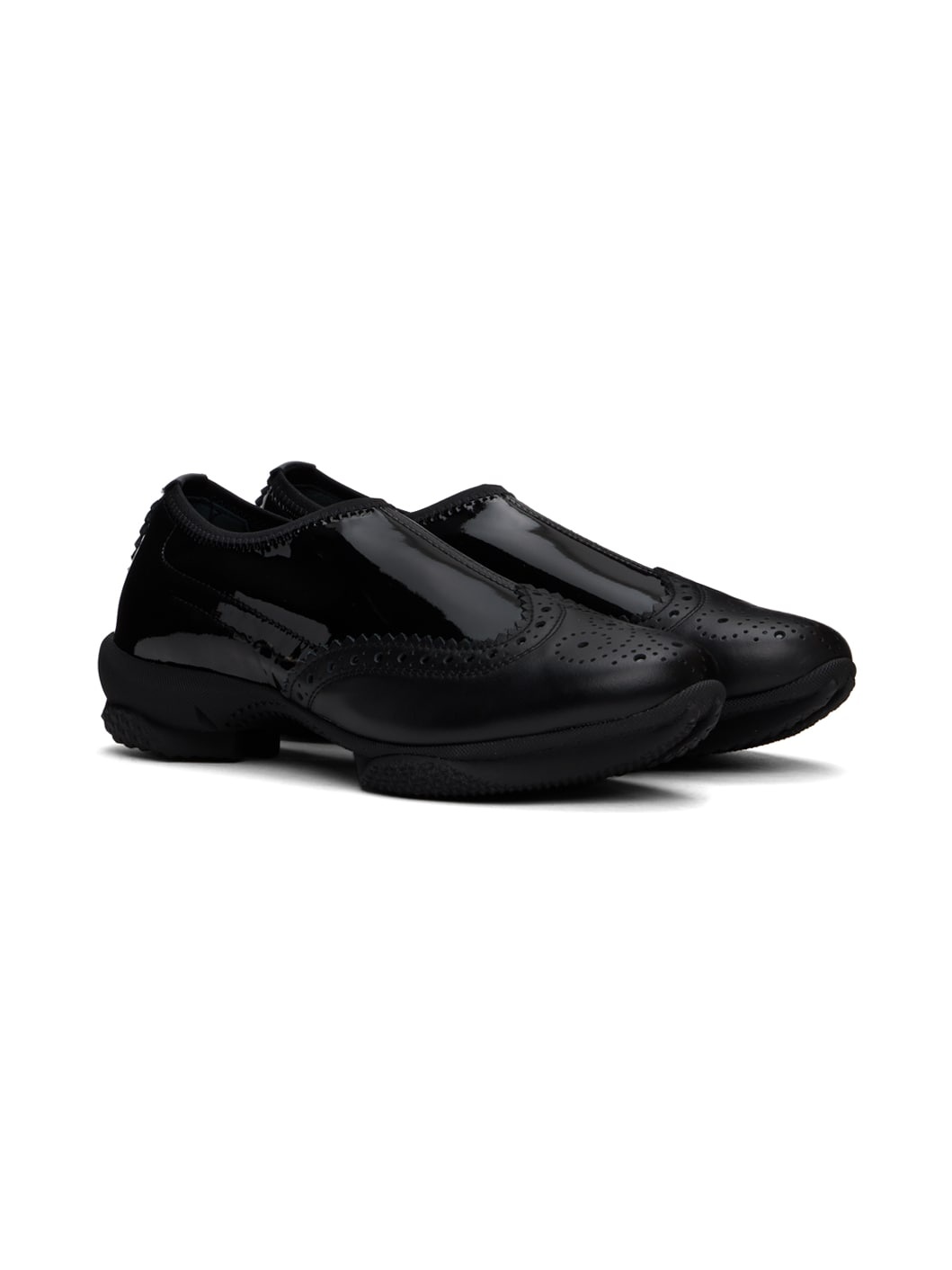 Black Sonia Slip-on Brogues - 4