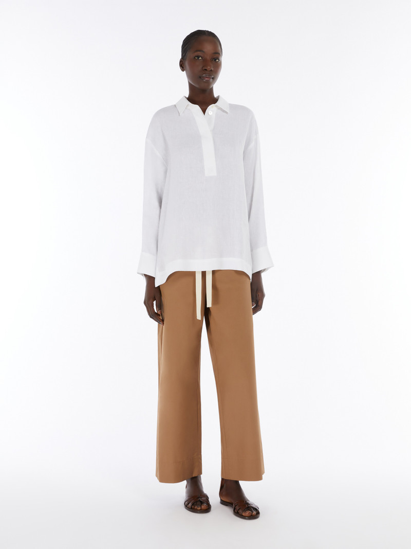 'S Max Mara ARGENTO Poplin drawstring trousers outlook