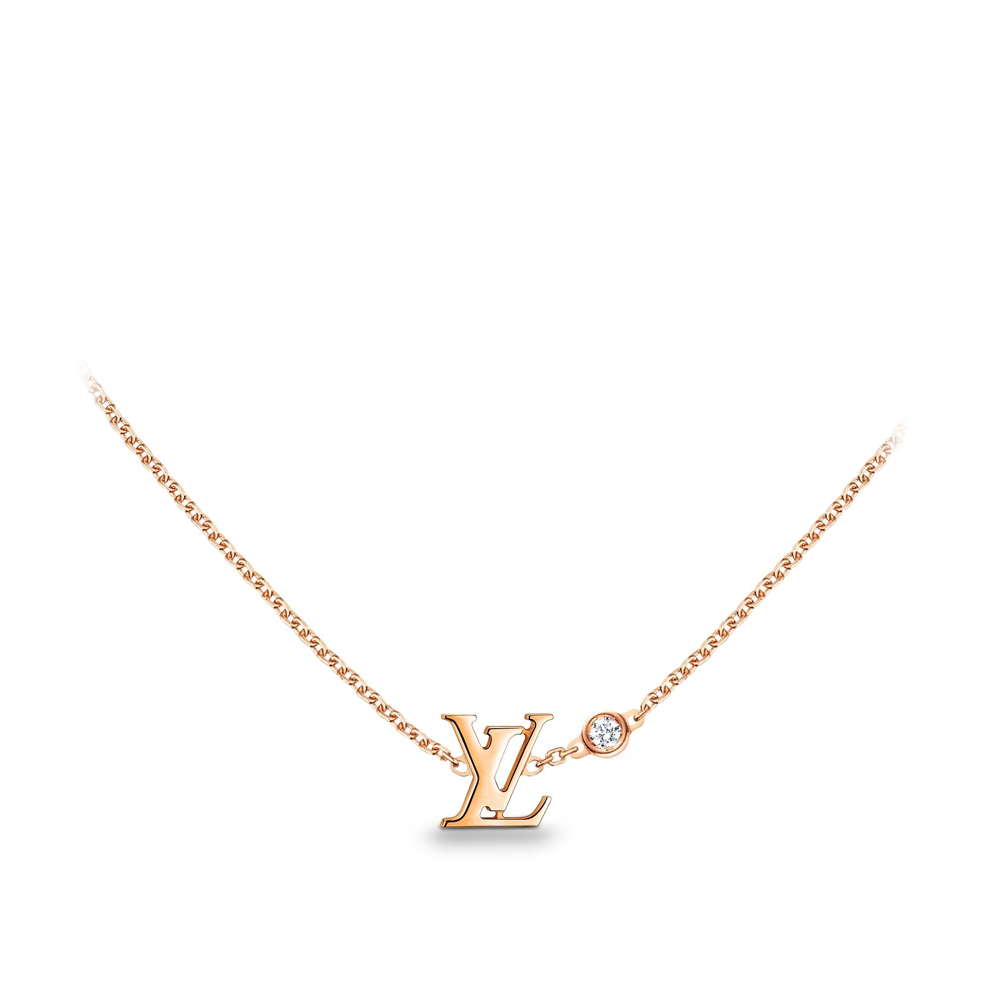 IDYLLE BLOSSOM LV PENDANT, PINK GOLD AND DIAMOND - 1