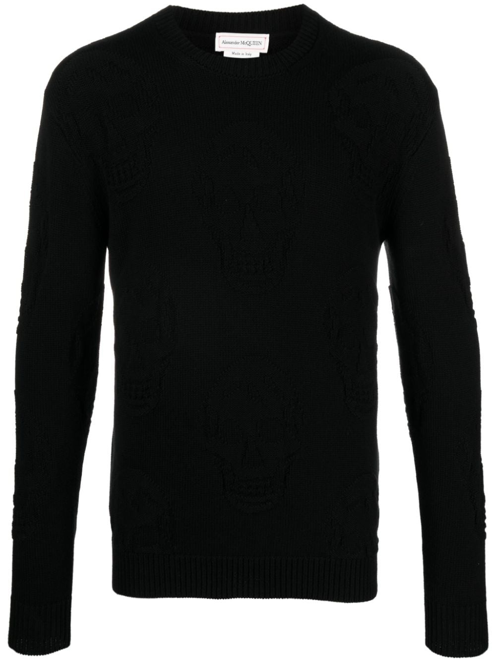 Skull-jacquard cotton jumper - 1