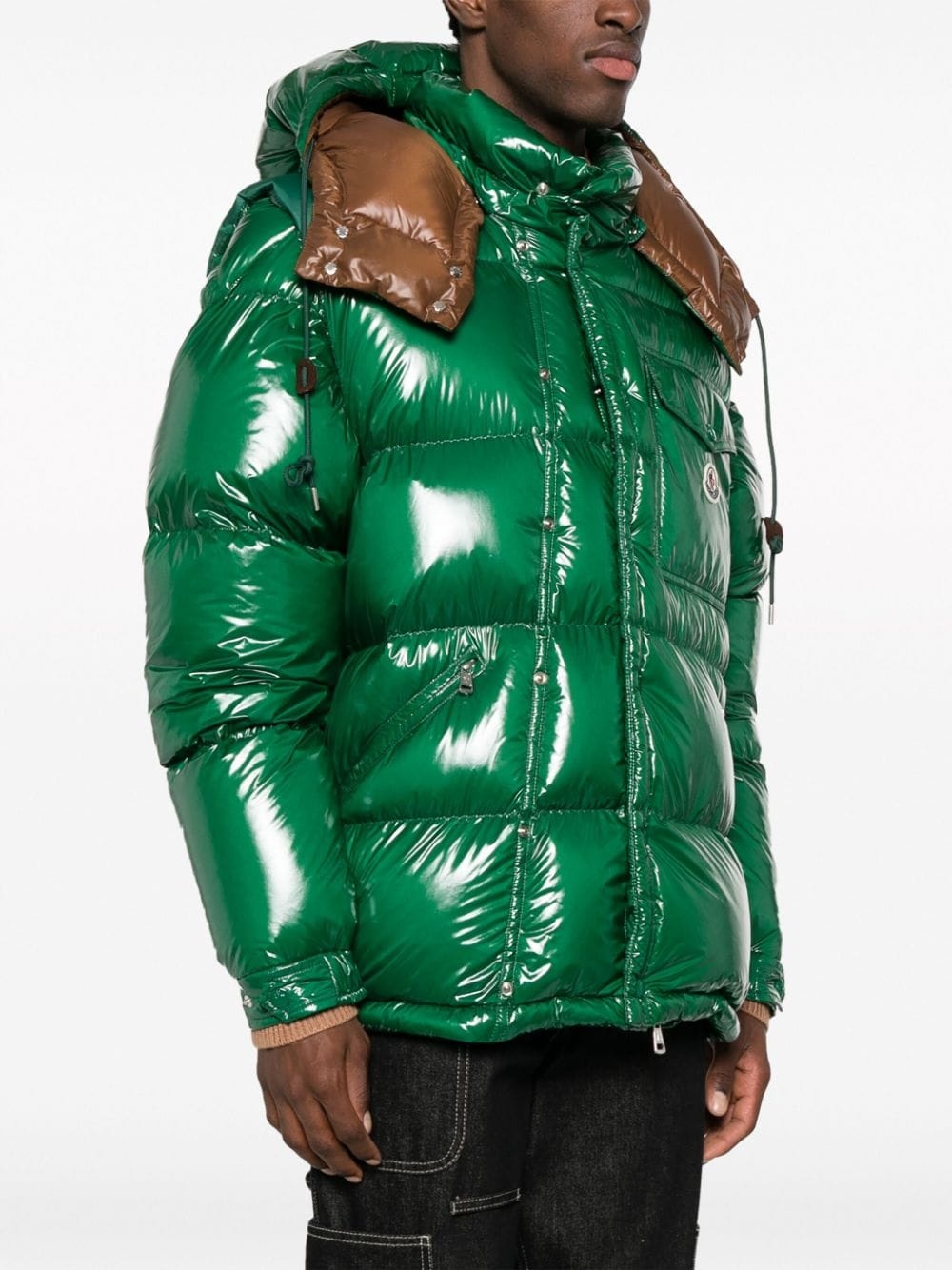Moncler detachable-sleeves puffer jacket farfetch REVERSIBLE