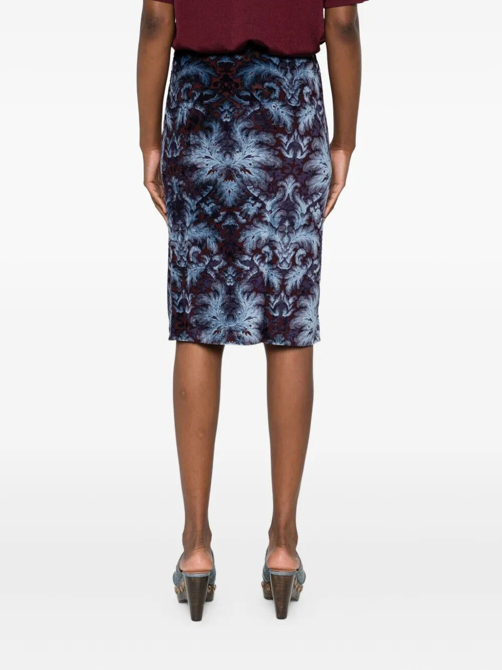 Etro Women Tulle And Jacquard Velvet Skirt - 5