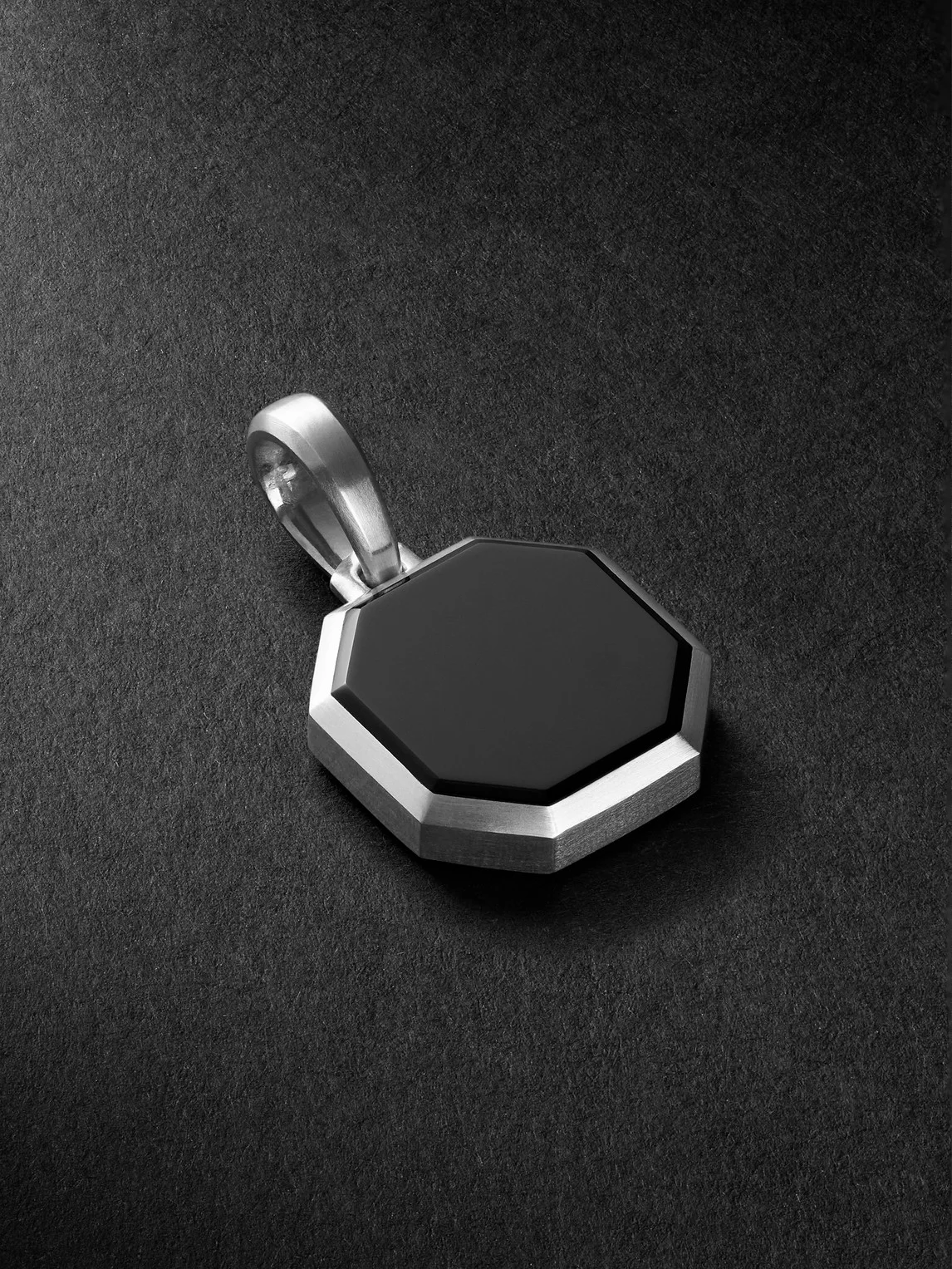 Sterling Silver Onyx Pendant - 1