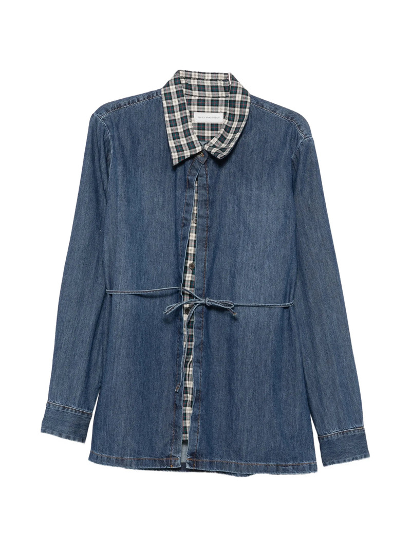 Dries Van Noten Cavynne Den Tie-fastening Denim Jacket 1