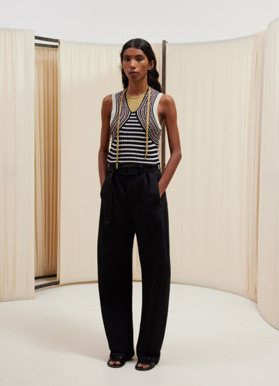 Lemaire STRIPED SLEEVELESS SWEATER WITH BRAIDS outlook