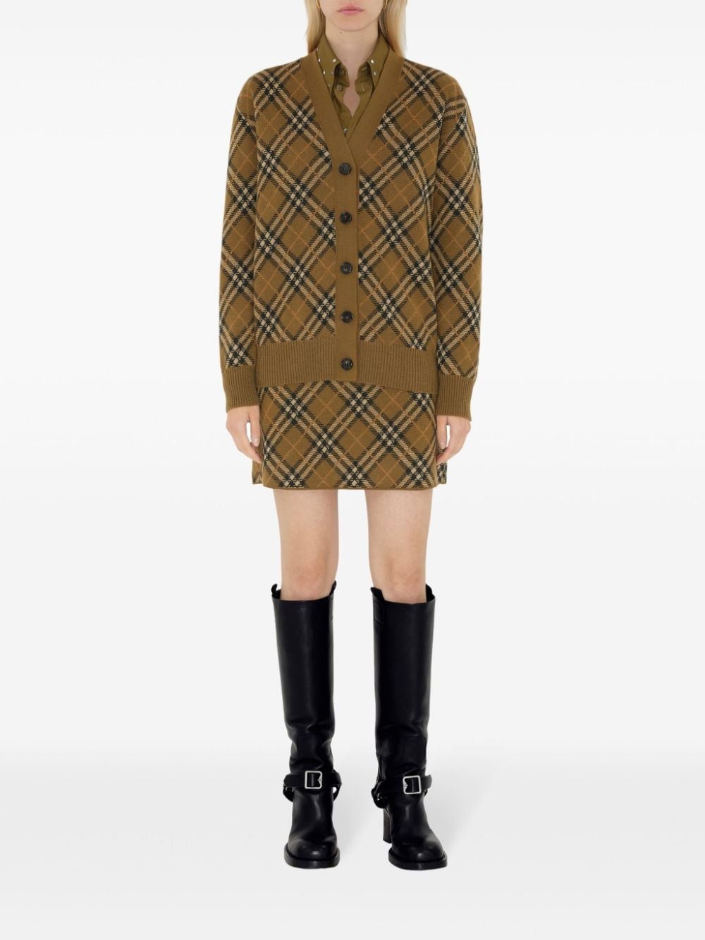 check mini skirt - 5