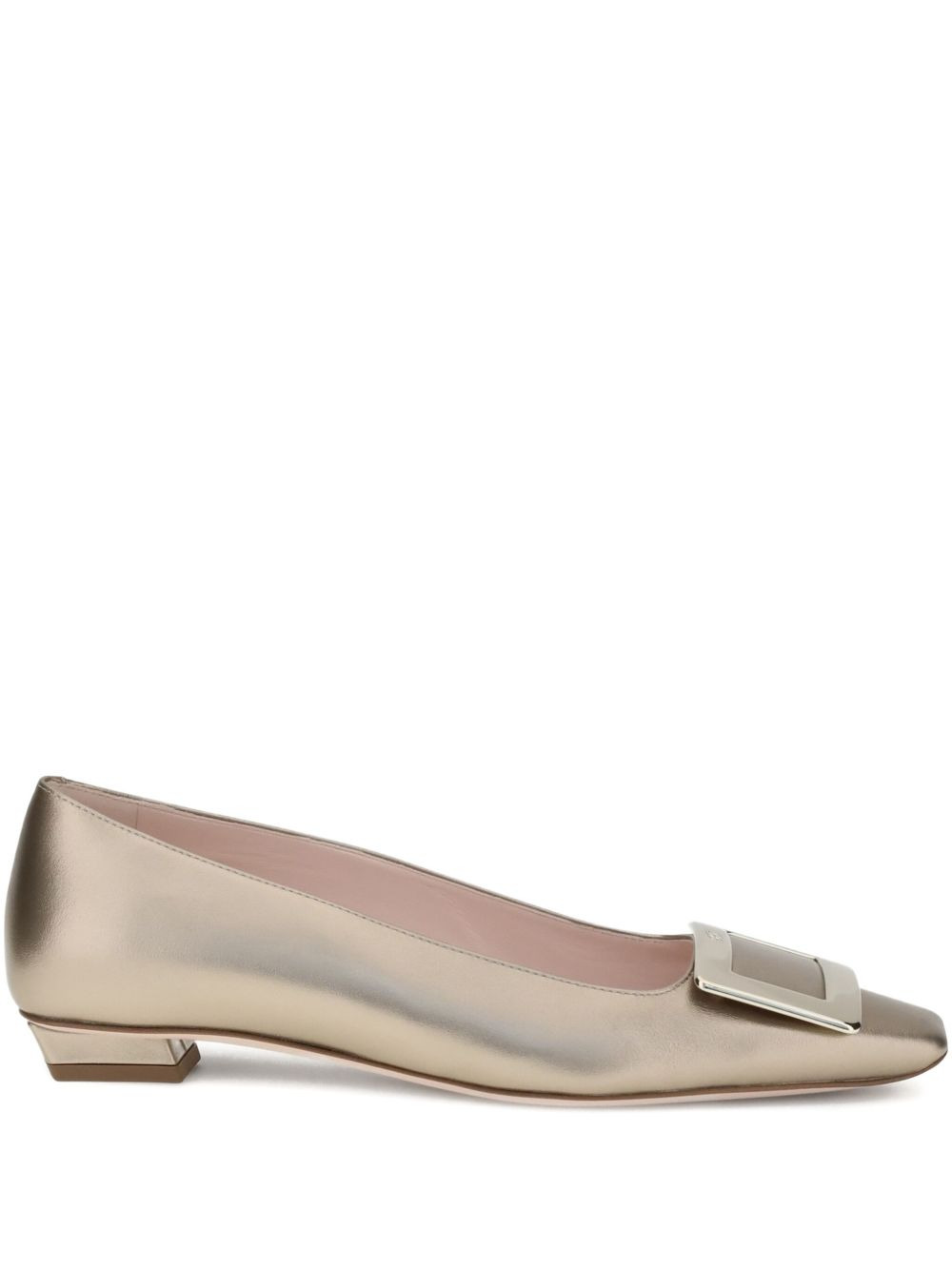buckle square-toe ballerinas - 1