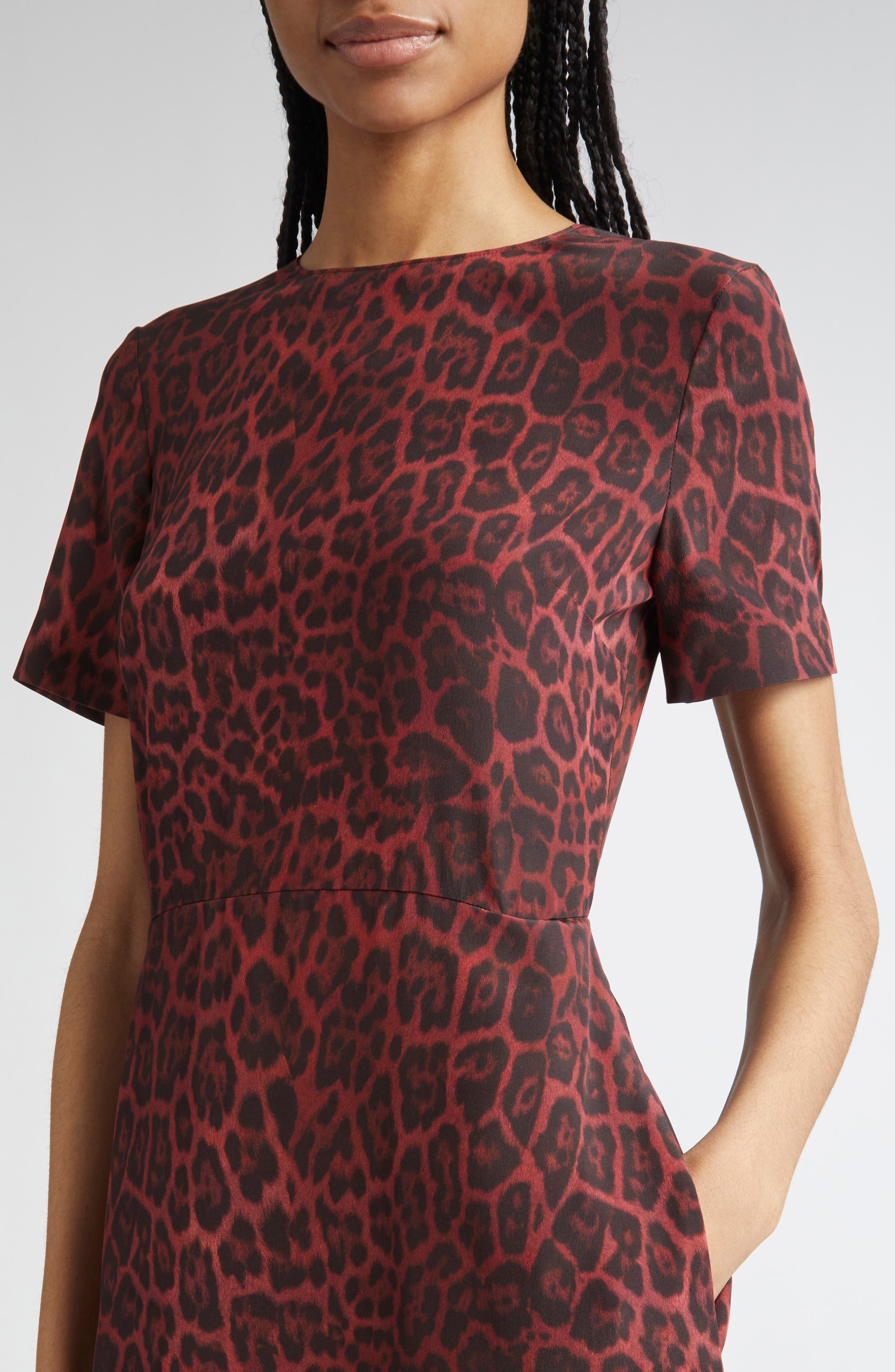 Stella McCartney Iconic Leopard Print Silk Minidress in 6062 - 4