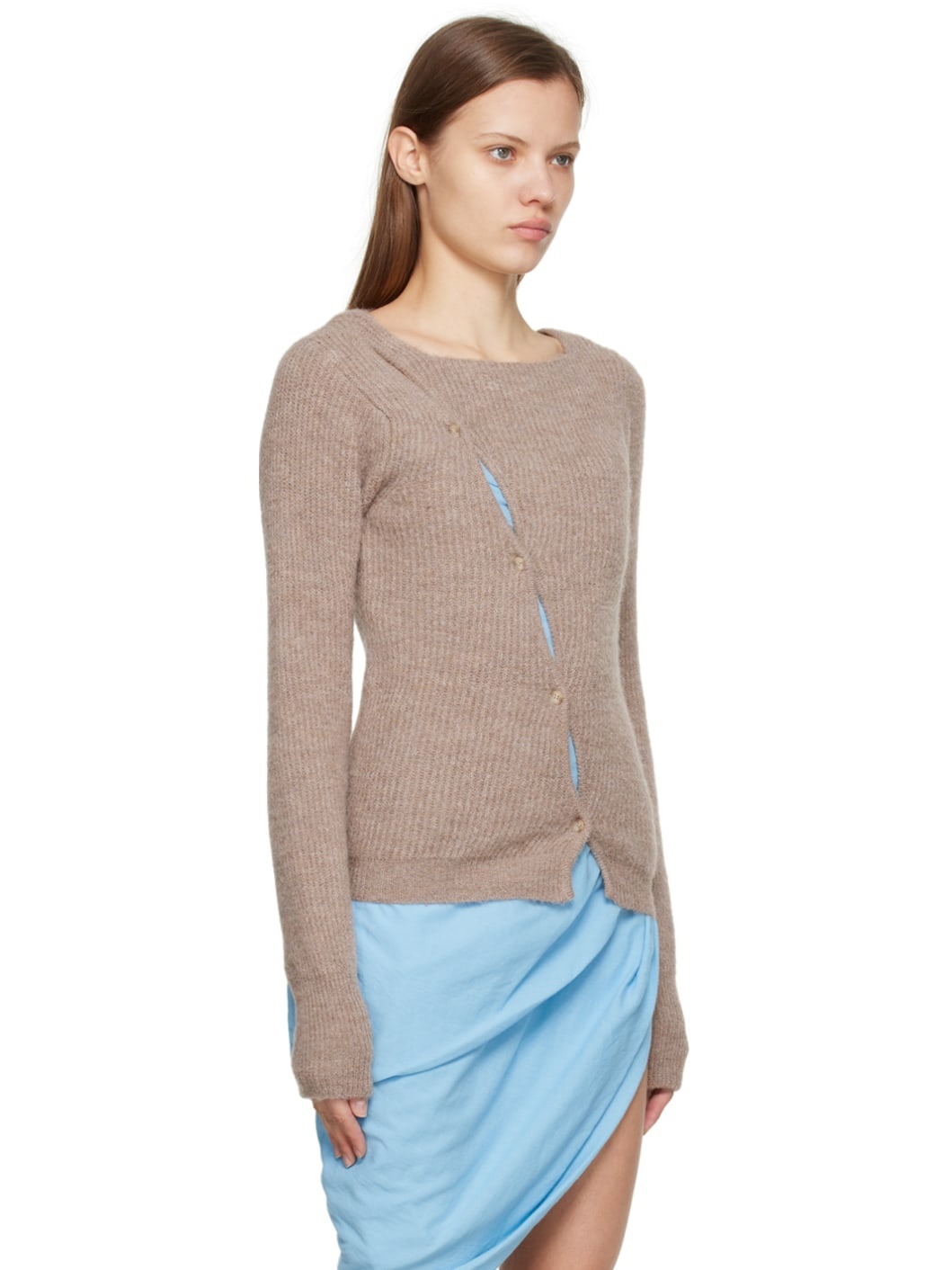 Brown Le Papier 'La Maille Pau' Cardigan - 2