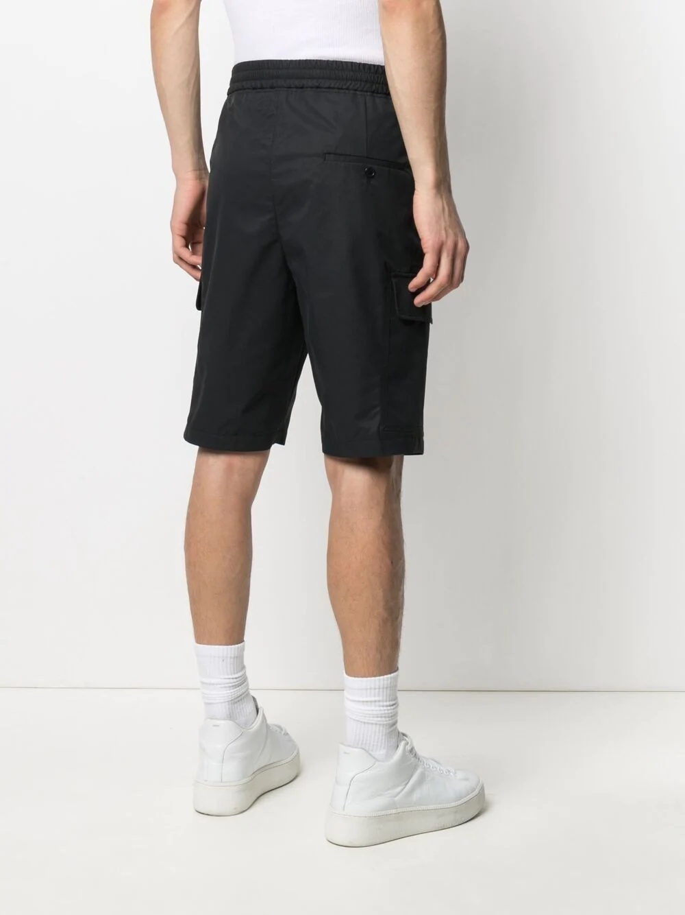 elasticated waistband cargo shorts - 4