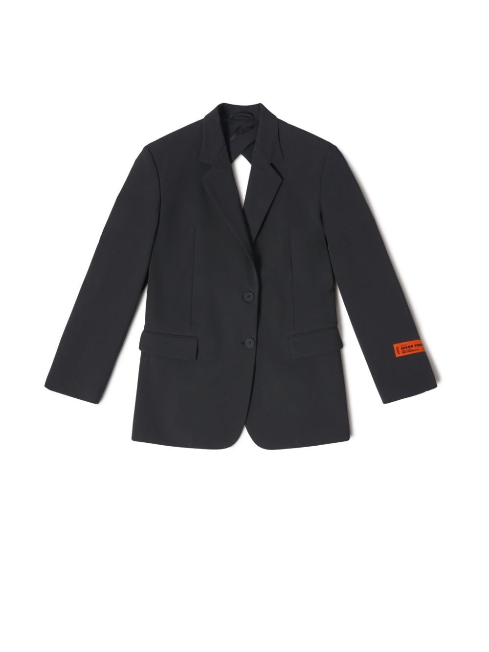 Back Cutout Gabardine Blazer - 1