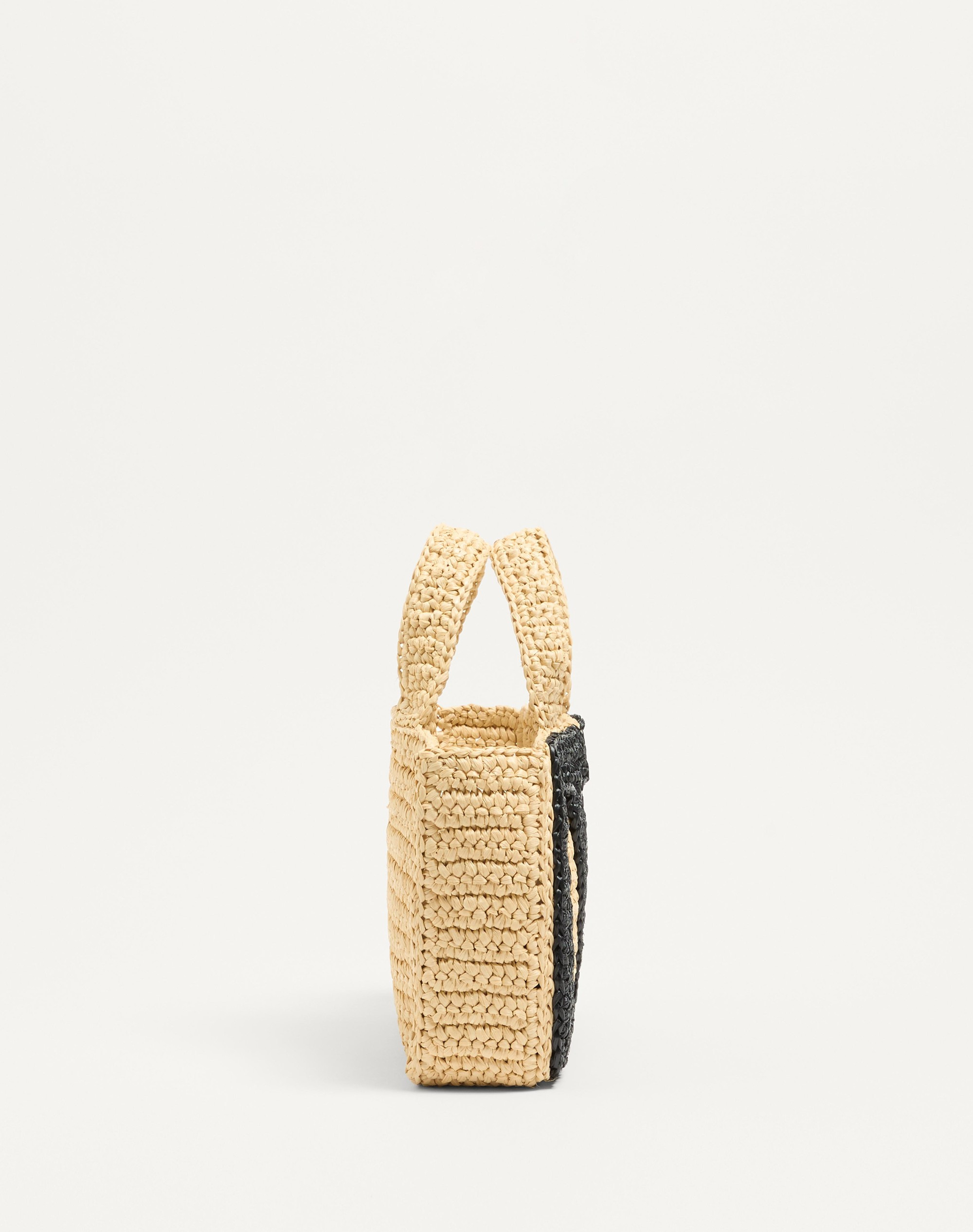 VALENTINO GARAVANI VIVA SUPERSTAR SMALL SHOPPING BAG IN RAFFIA - 4