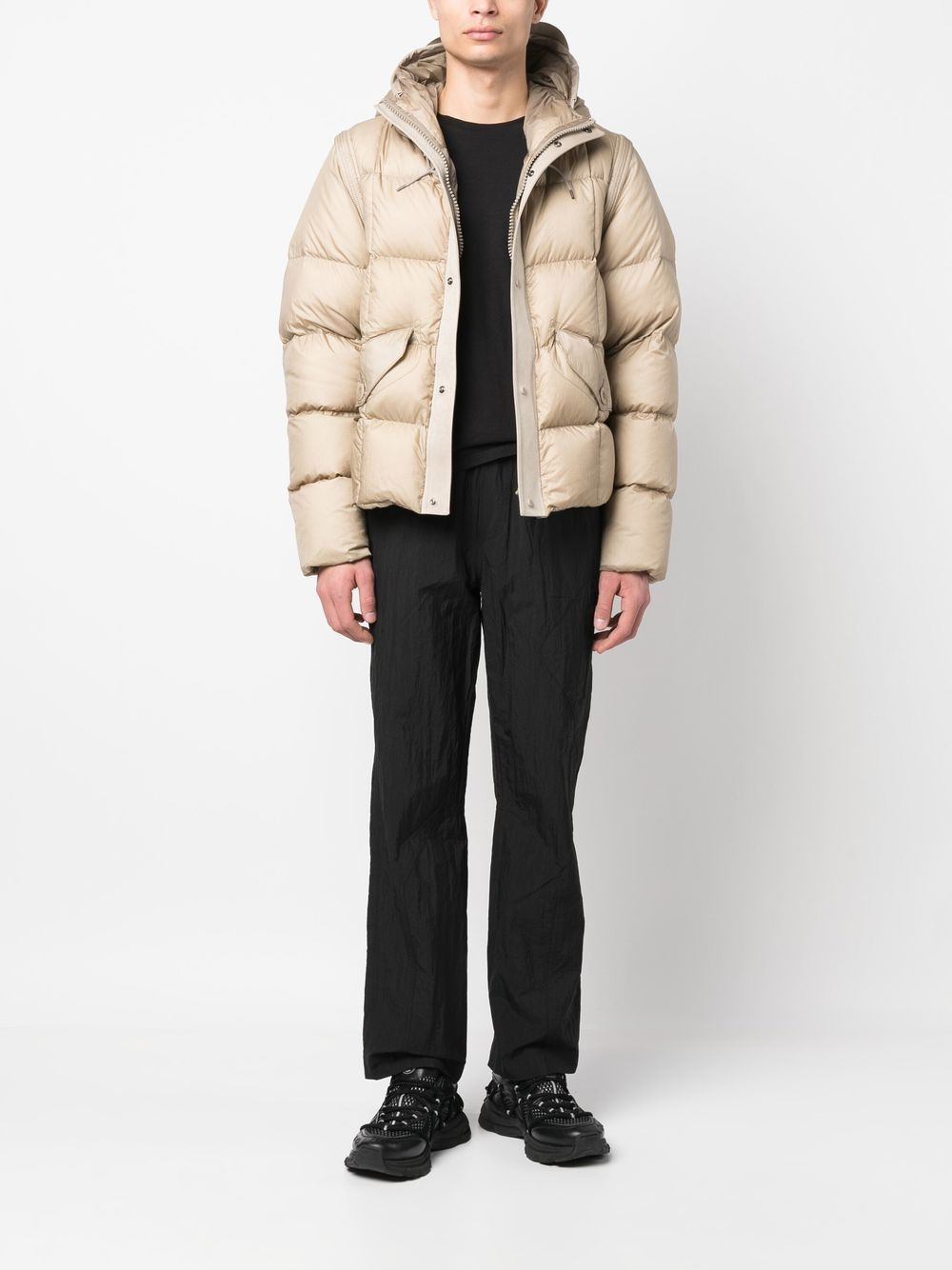 detachable-sleeve padded jacket - 2