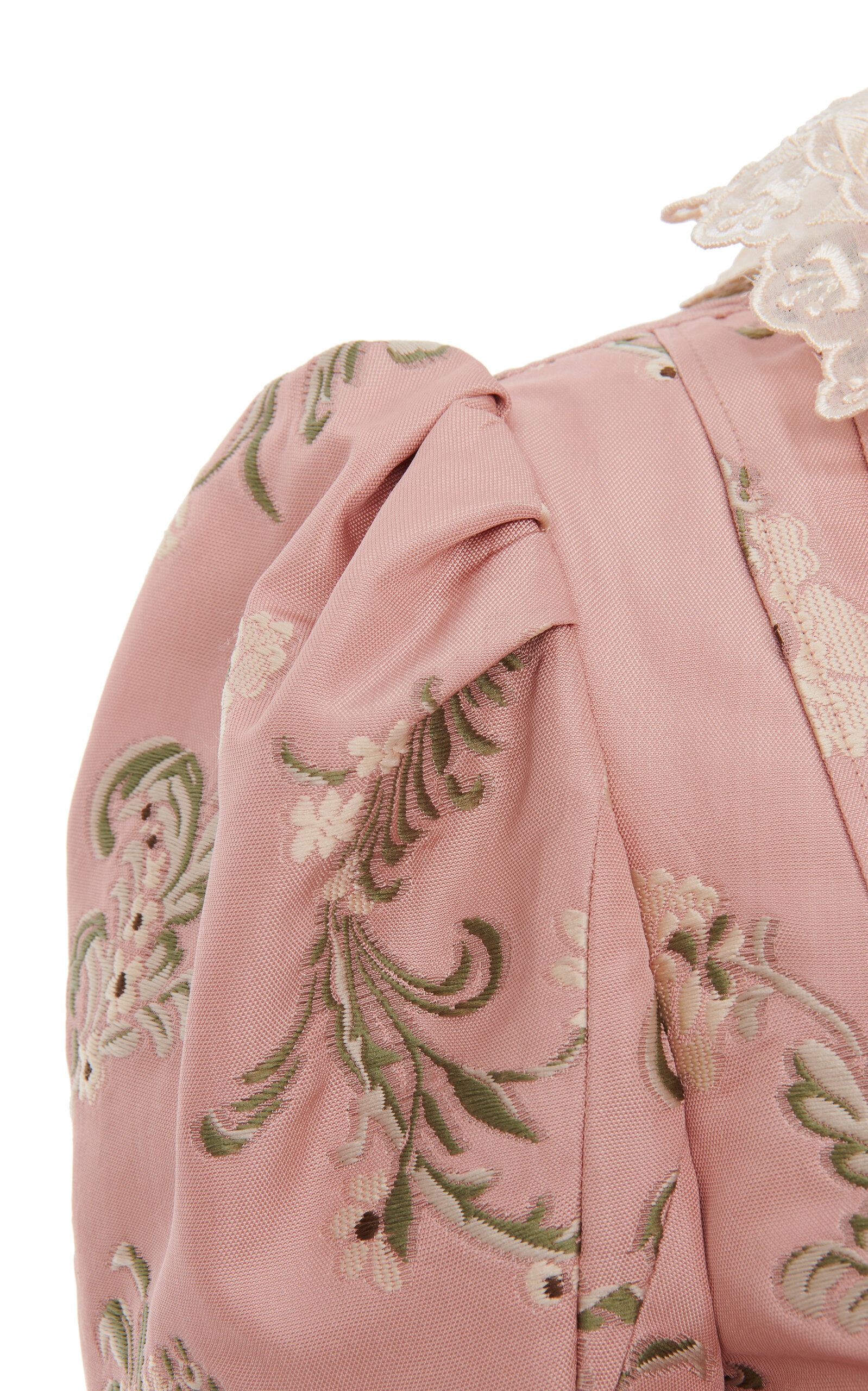 Fitted Floral Taffeta Jacquard Jacket pink - 2