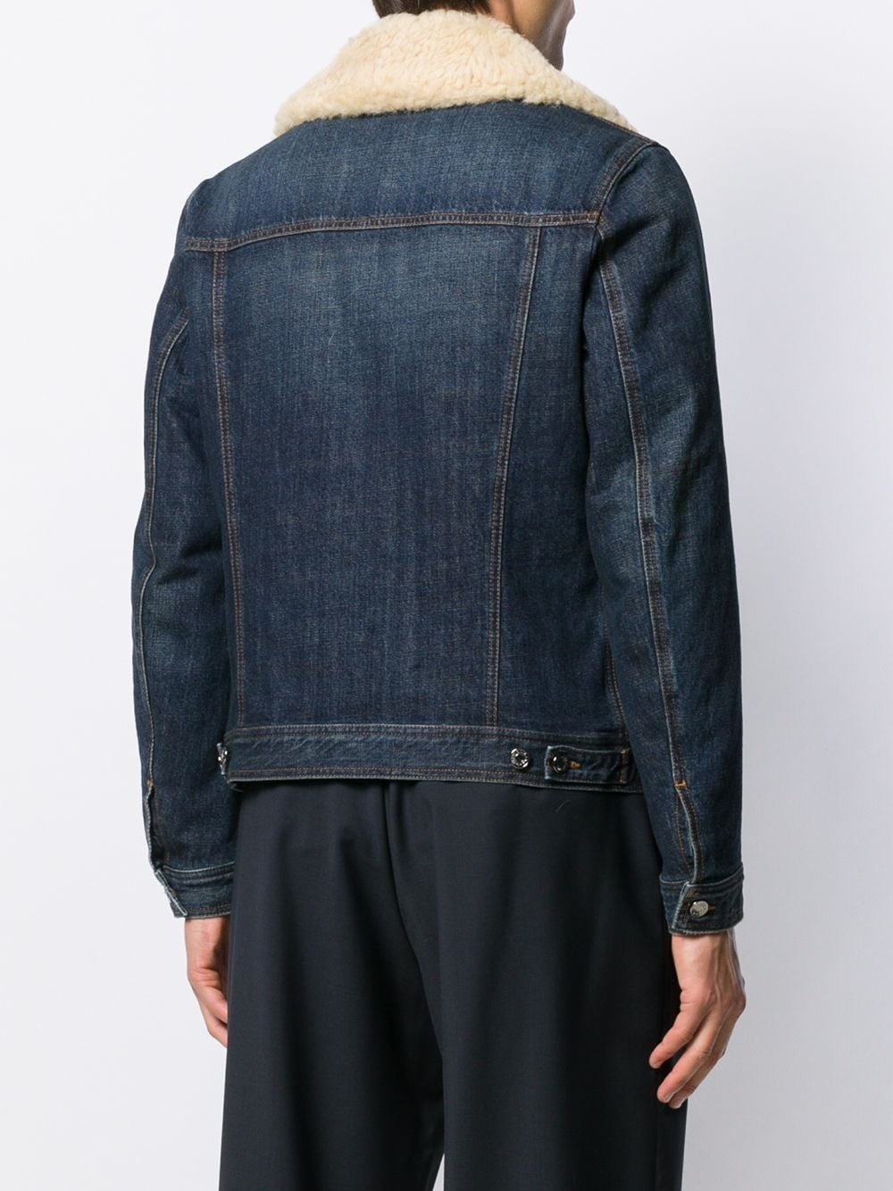 trimmed denim jacket - 4