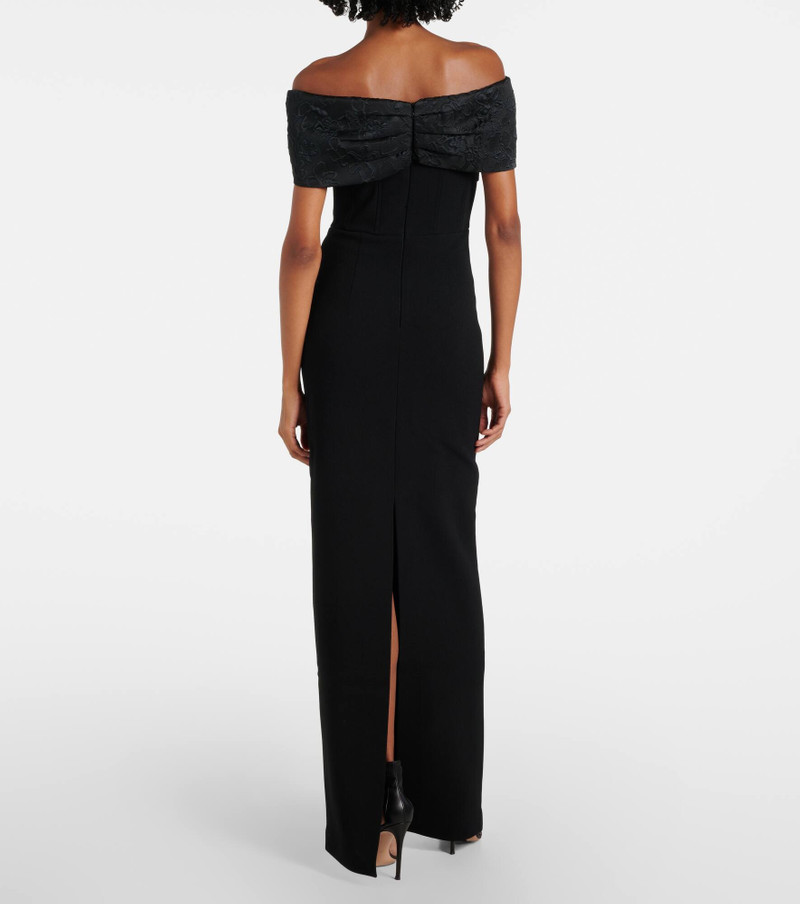 Athena caped crêpe gown 3