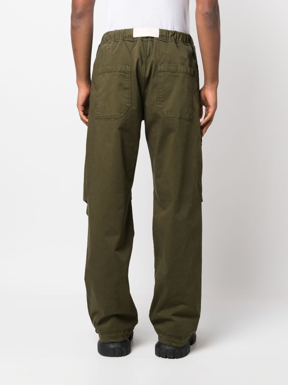adjustable waist-strap trousers - 4