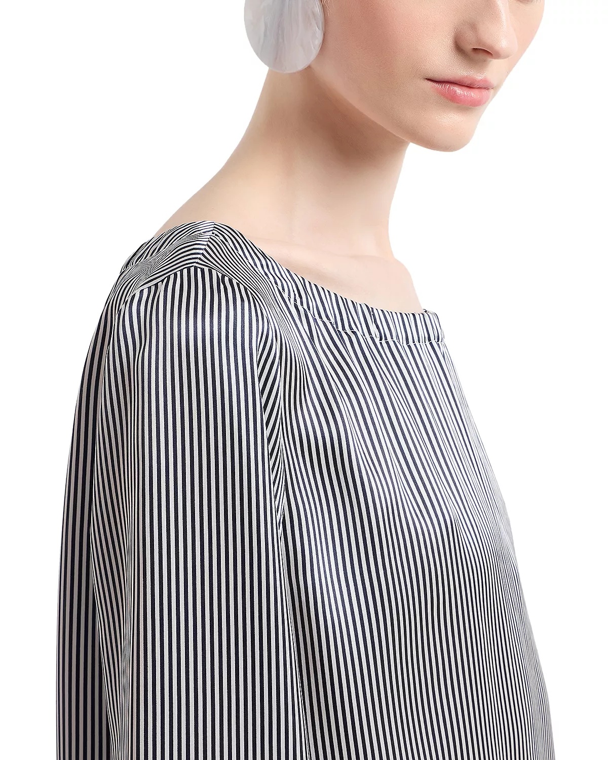 Striped Silk Blouse - 4